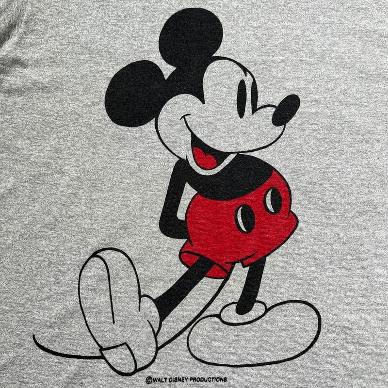 70's 80's WALT DISNEY PRODUCTIONS ミッキーマウス リンガーTシャツ