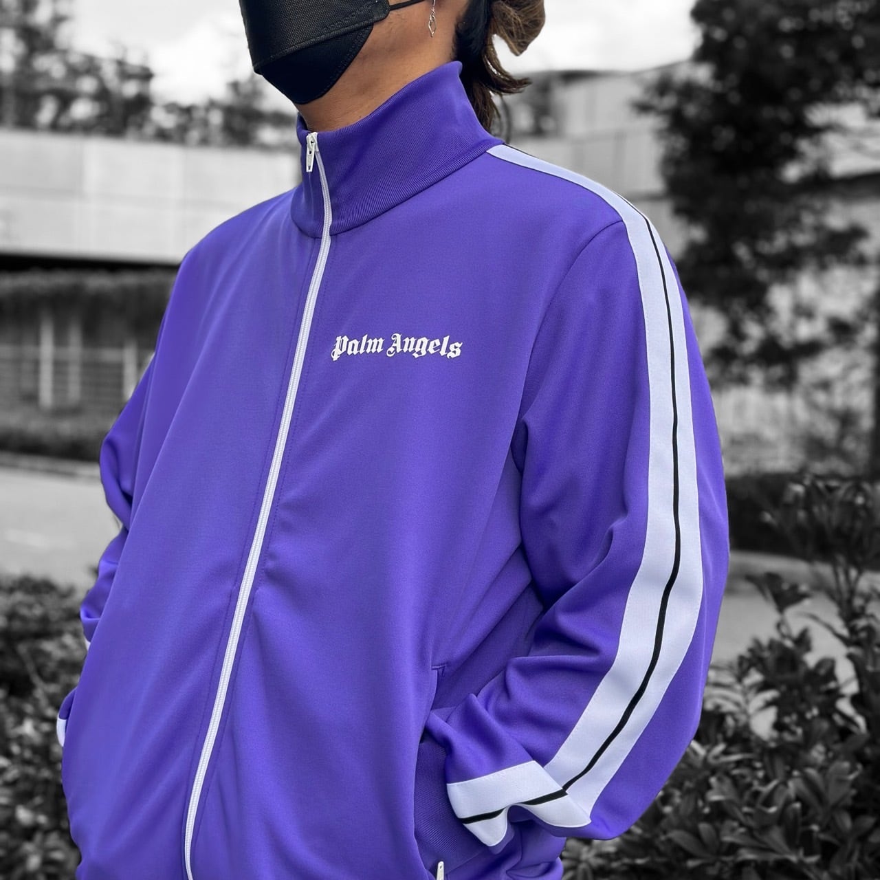 Palm Angels】CLASSIC TRACK JACKET(PURPLE/WHITE) | AYIN