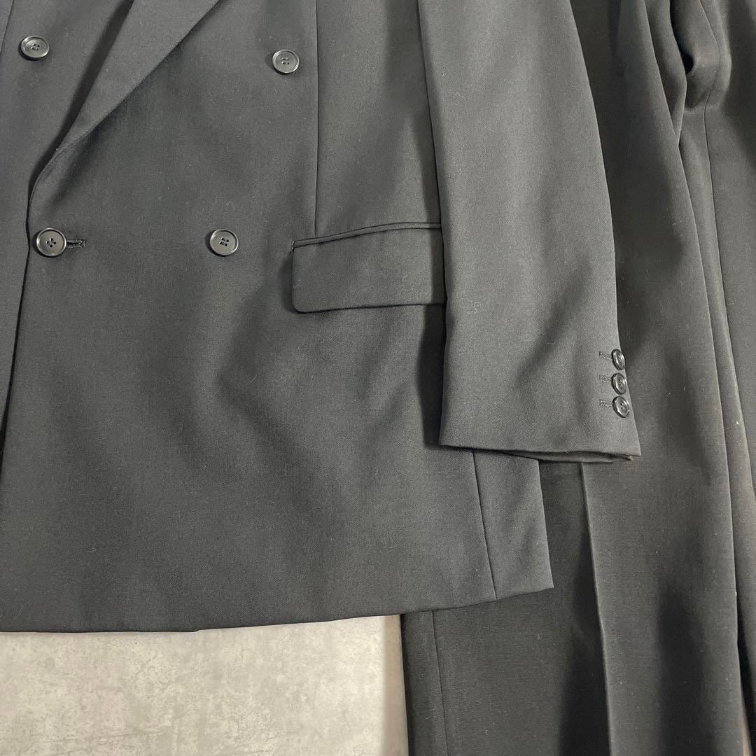 90s ヴィンテージ スーツ ダブル セットアップ ピンズvol.79 黒青 | Flog.