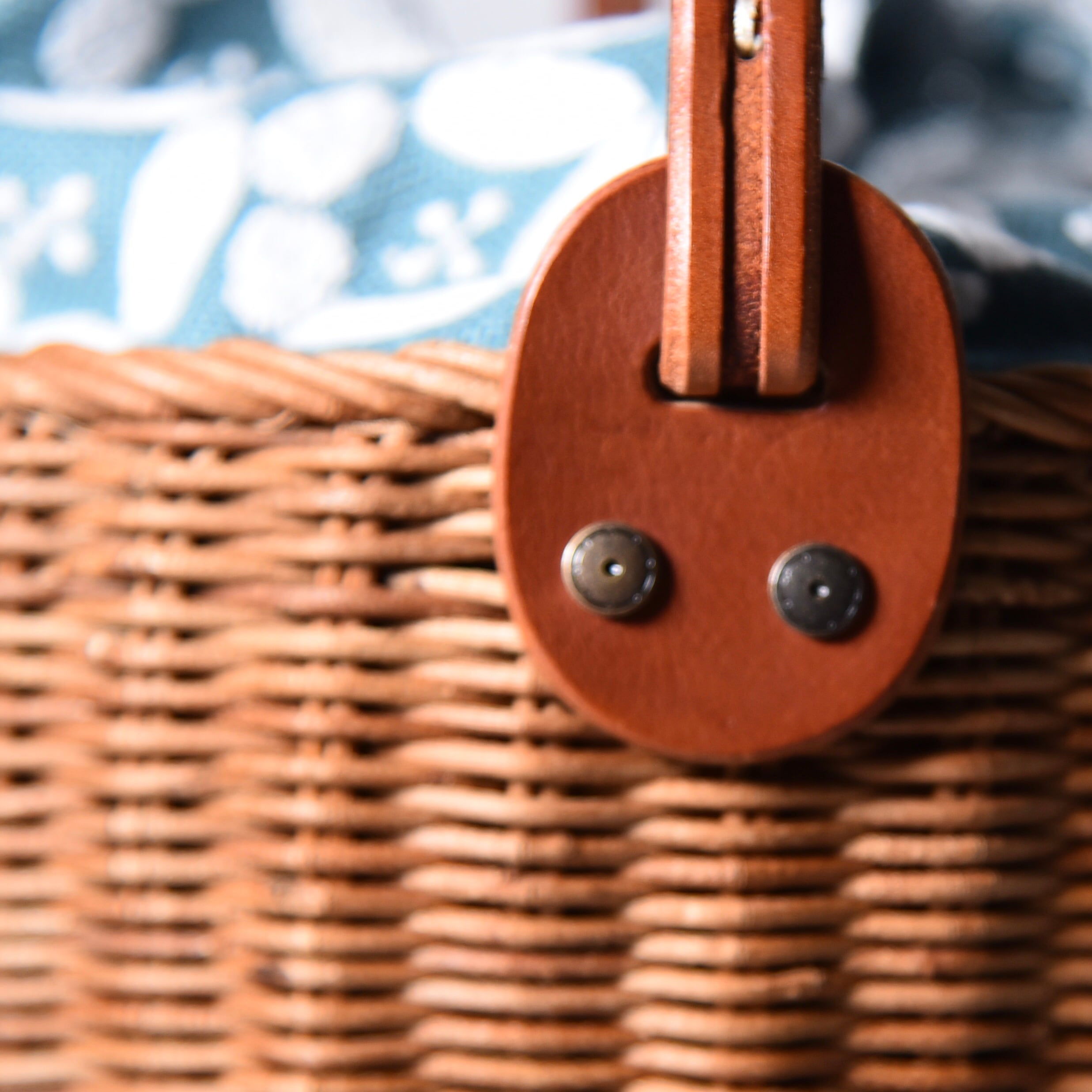 minä perhonen×linen｜やまぶどうのバッグ ブルーグリーン | ミナ