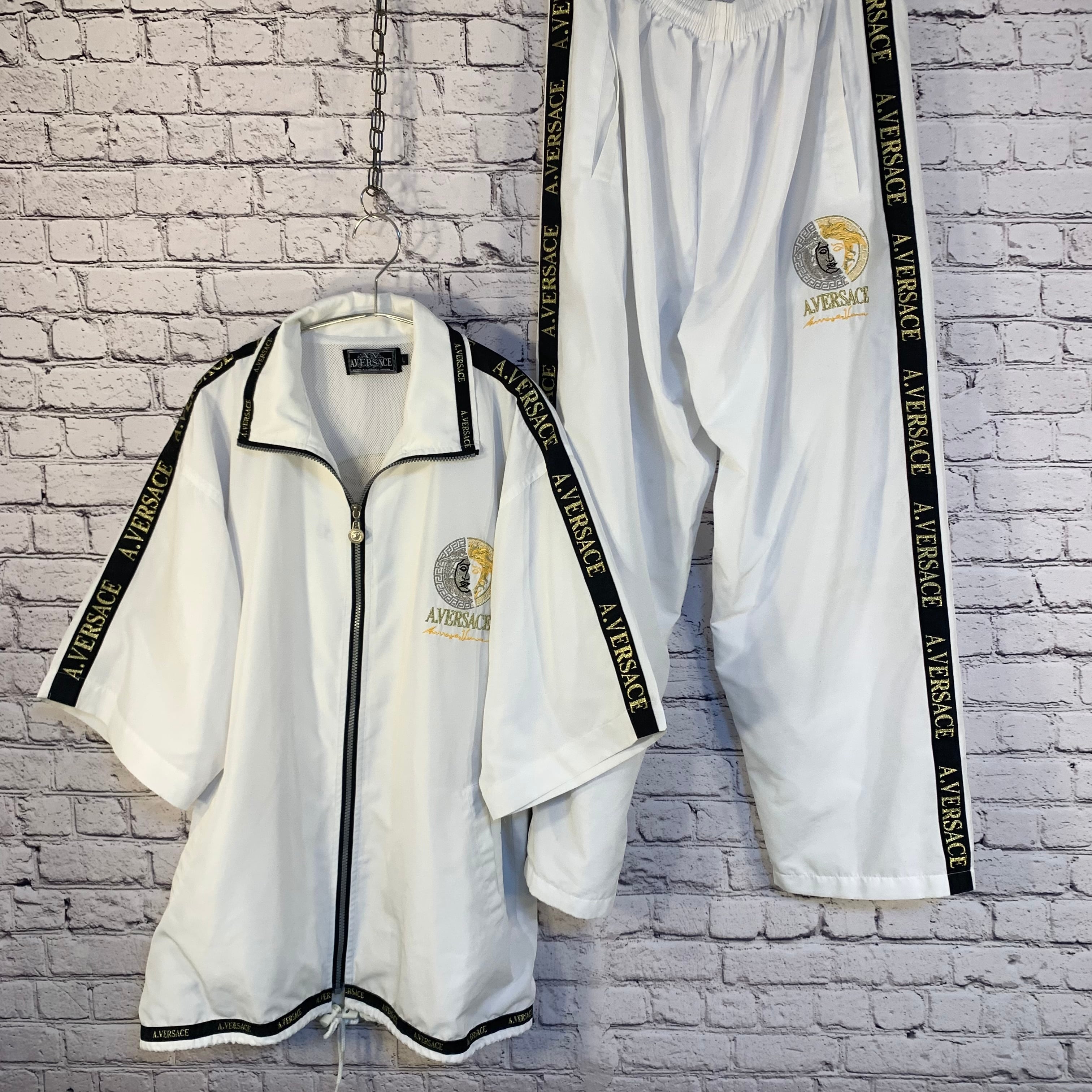 A.VERSACE ヴェルサーチ ナイロンセットアップ 上七分袖 下フル