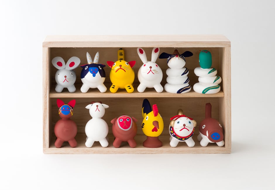 木彫十二支セット（桐箱入り） | 木彫十二支 おぐら屋