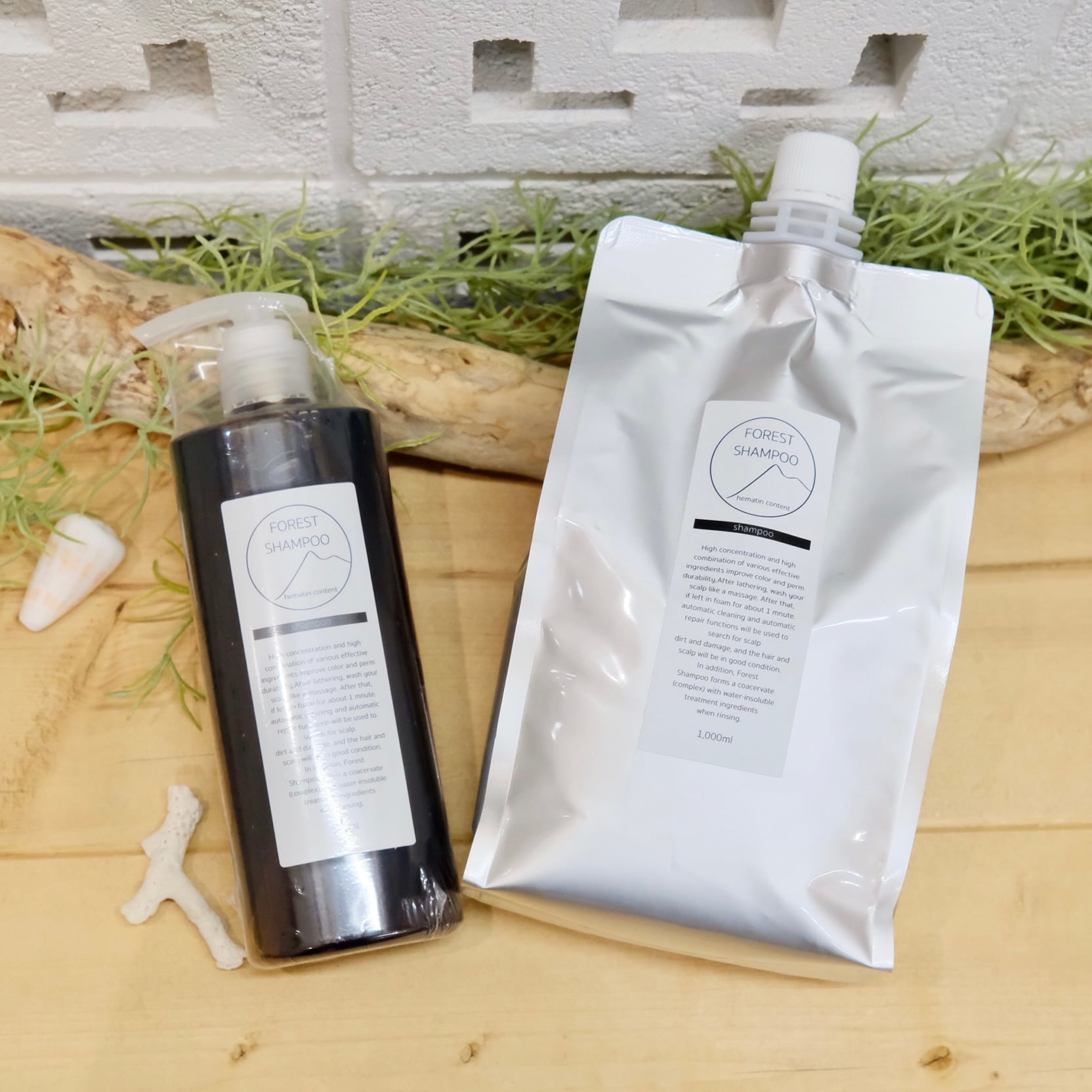 フォレスト シャンプー 1000ml 詰め替えパウチ 1袋 約半年分 | hair