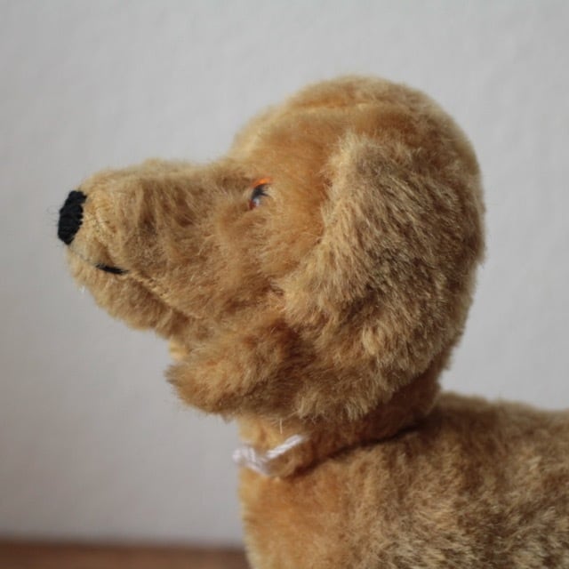 n2]ドイツ ヴィンテージ/アンティーク ダックスフンド 犬のぬいぐるみ