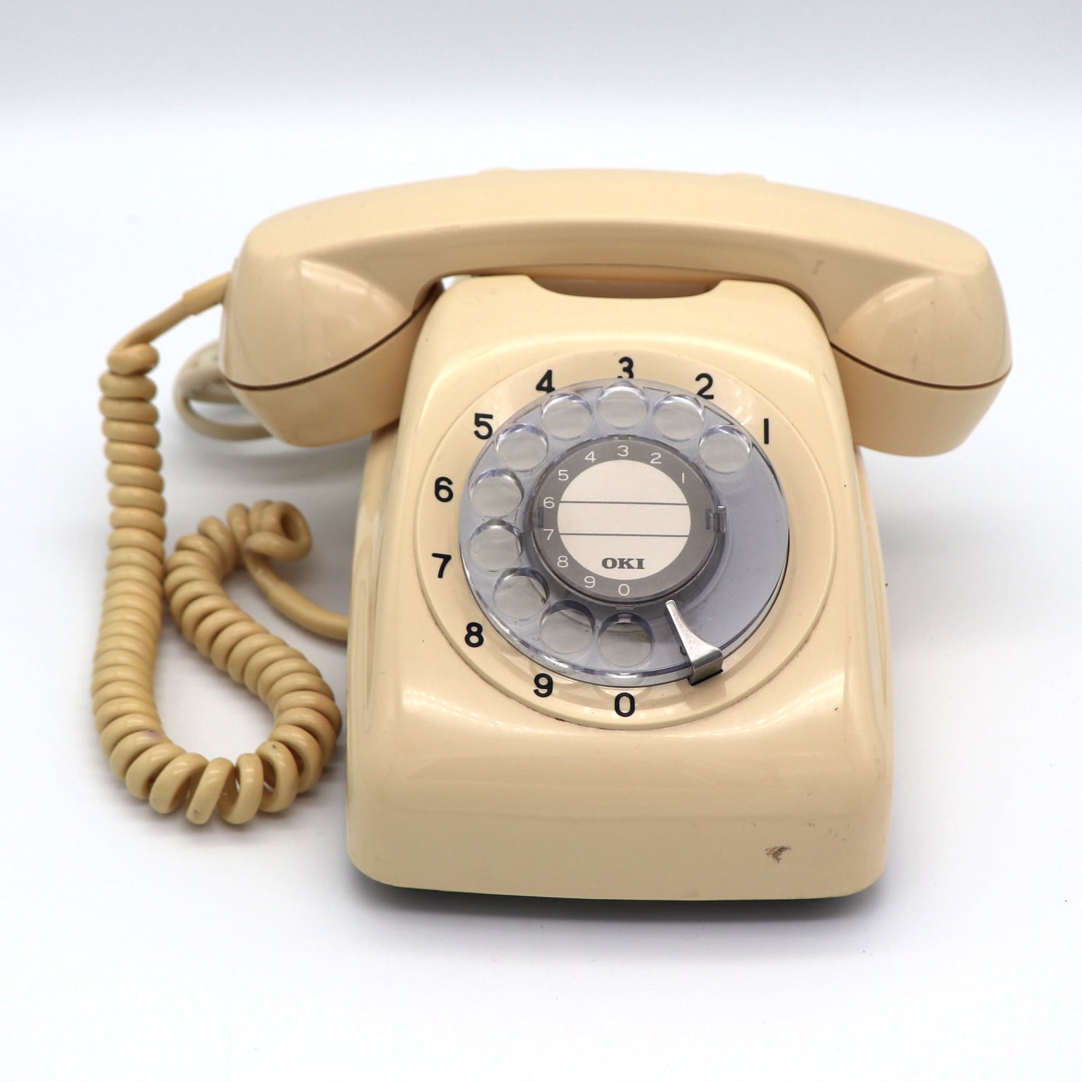 沖電気工業・ベル調・ダイヤル式・電話機・81年製・昭和レトロ・No
