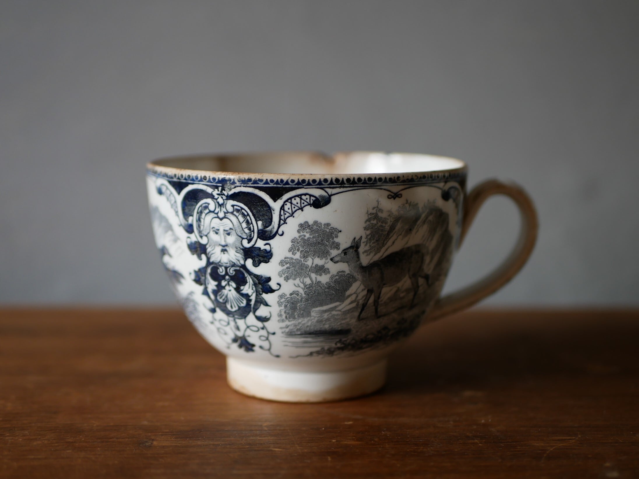 クレイユモントロー カフェオレカップ フランスアンティーク