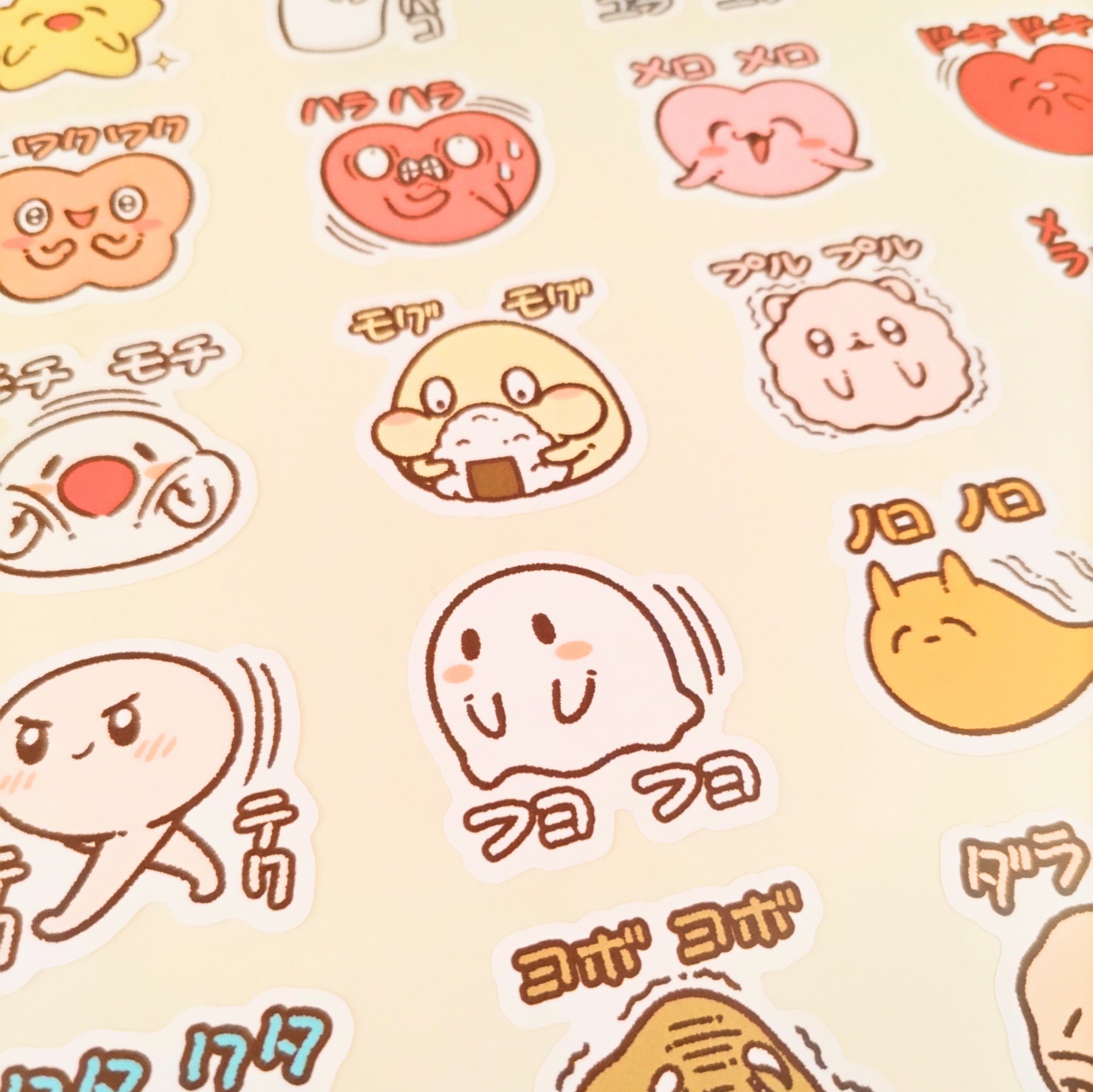 全40種セット】オノマトペット ハーフカットシール | コハラモトシの