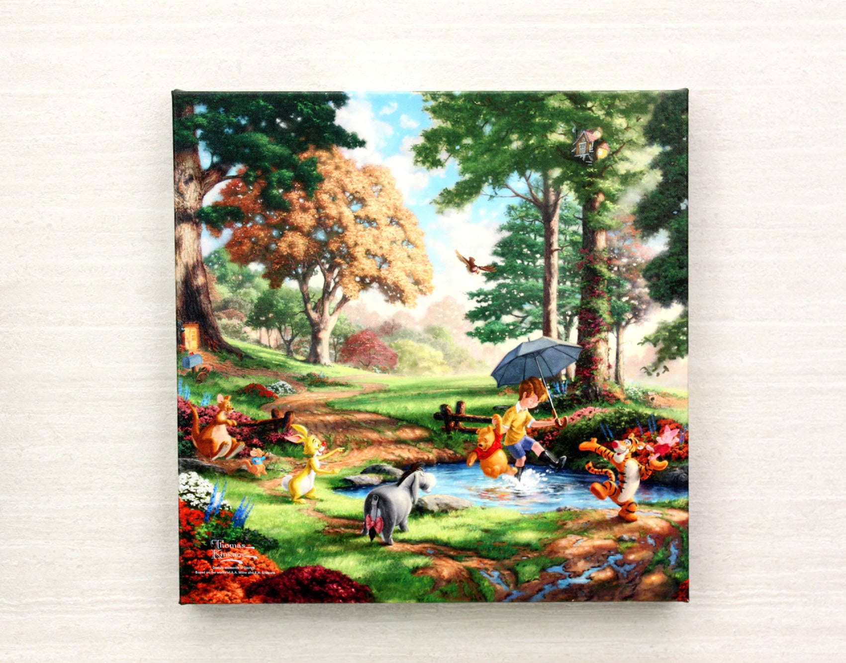 ディズニー「クマのプーさん1」作品証明書 展示用フック付キャンバス