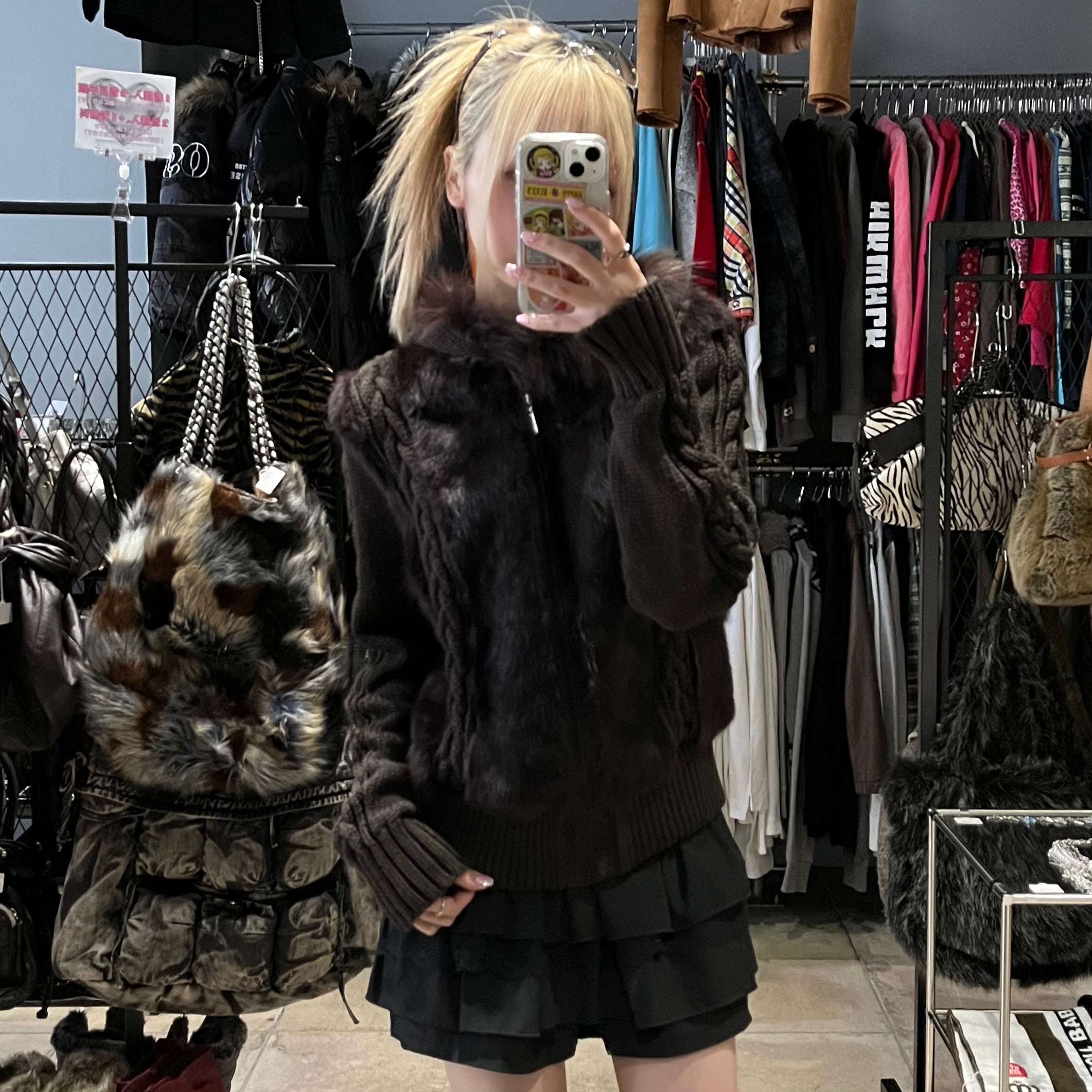 Y2K フェアリーグランジ ファーニットパーカー | 古着屋 PINK