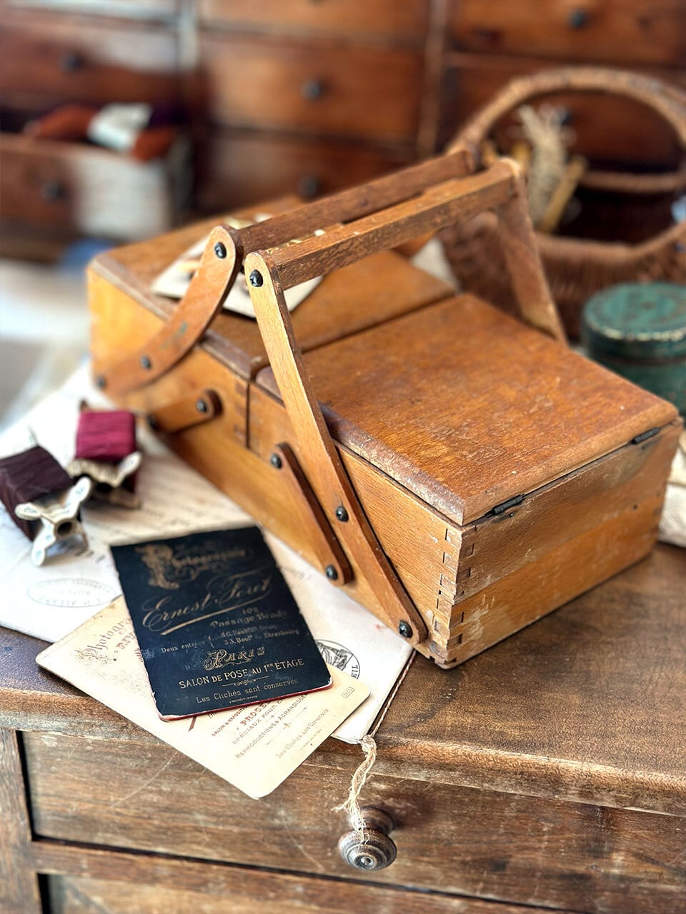 ソーイングボックス | Brocante de La Cocotte （フランスアンティーク