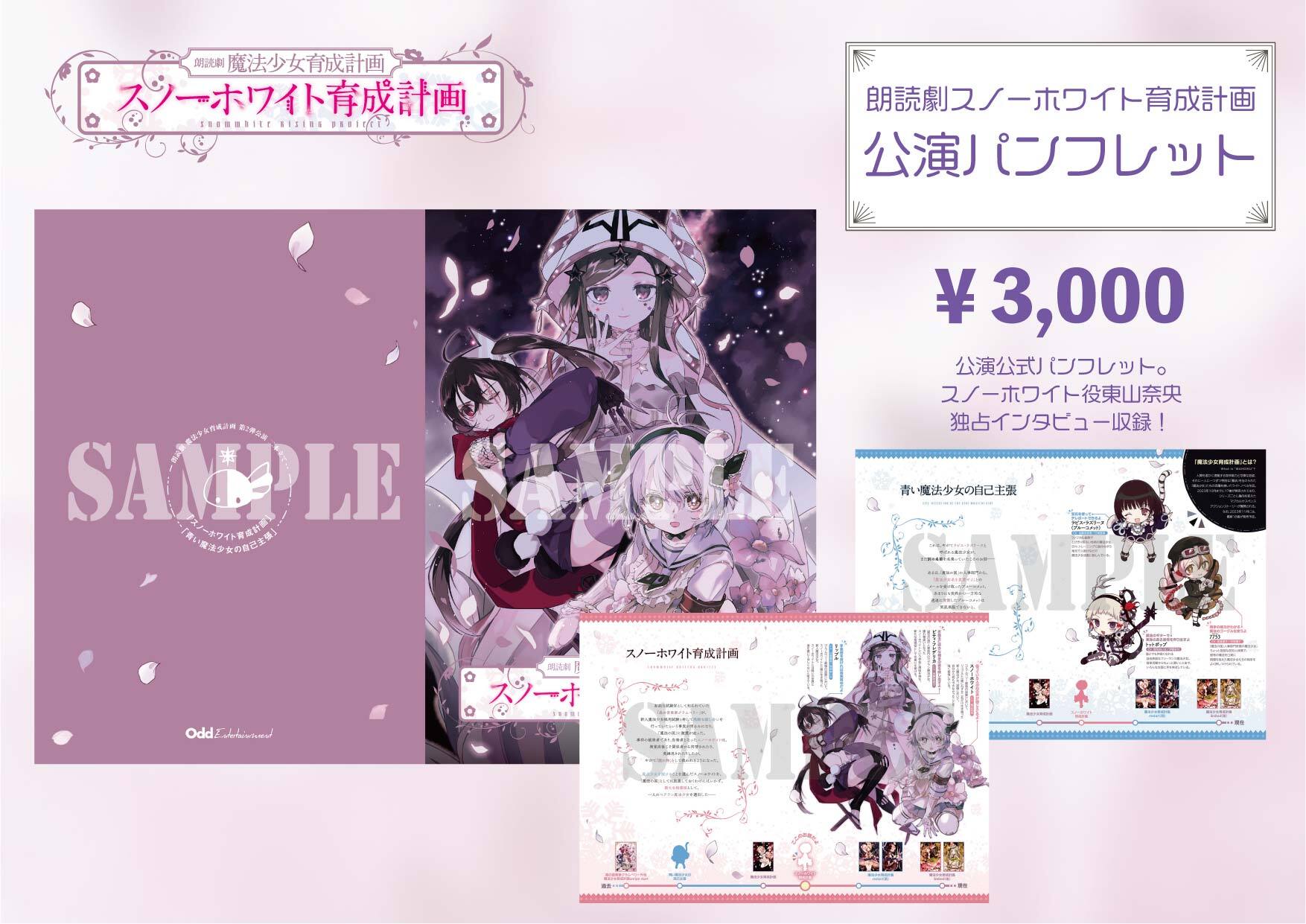 公演パンフレット／朗読劇 魔法少女育成計画「スノーホワイト育成計画