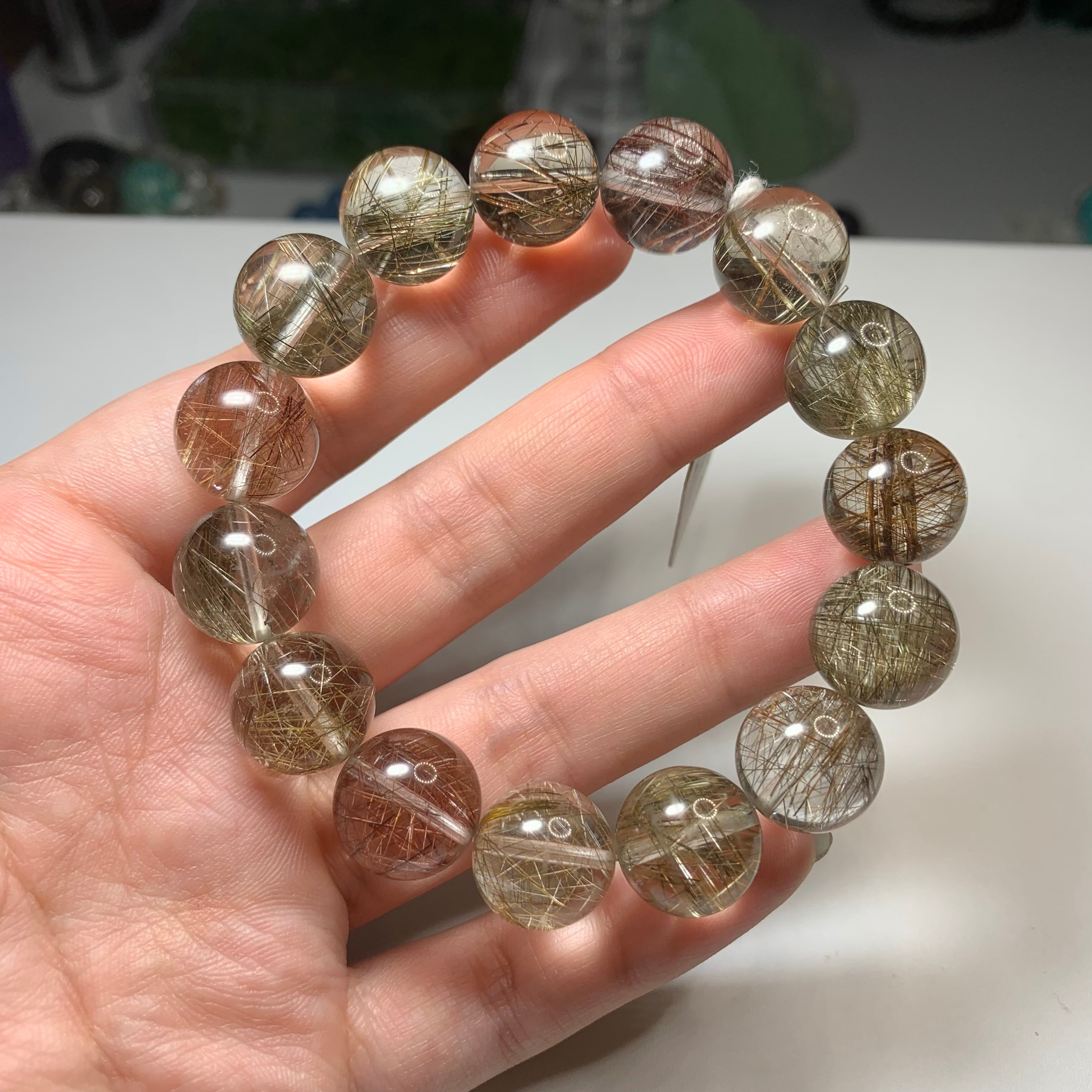 大玉ミックスルチルクォーツ ブレスレット | Naturaltreasure