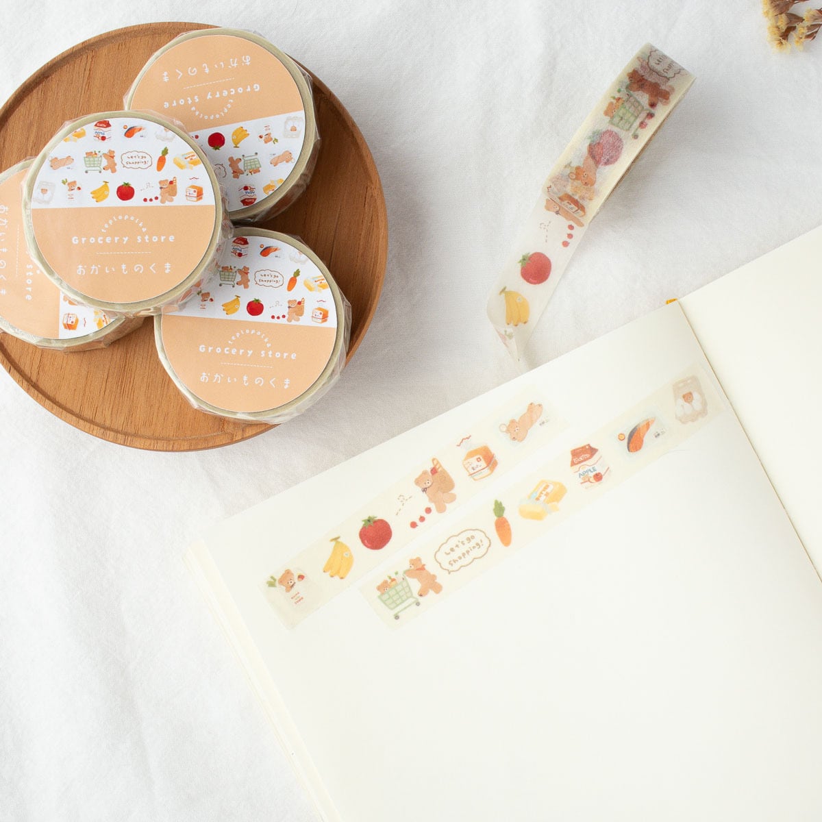 くまのおかいものマスキングテープ | teplopolka｜くまのほっこり