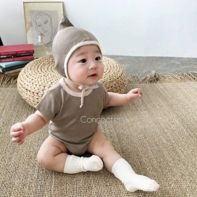 ボンネット付き リブロンパース | royalrich