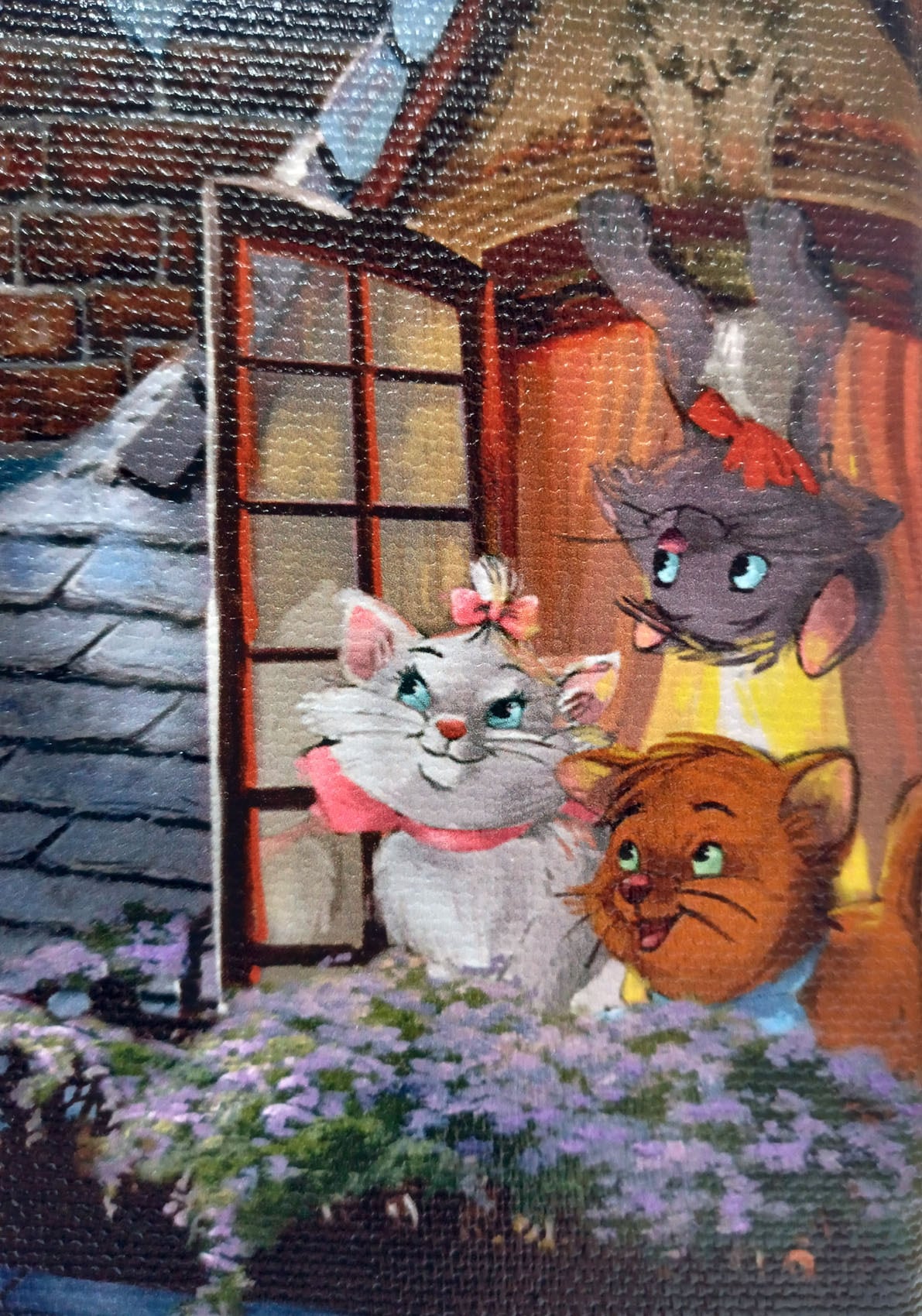 ディズニー絵画 おしゃれキャット/月下の愛 展示用フック付 キャンバス