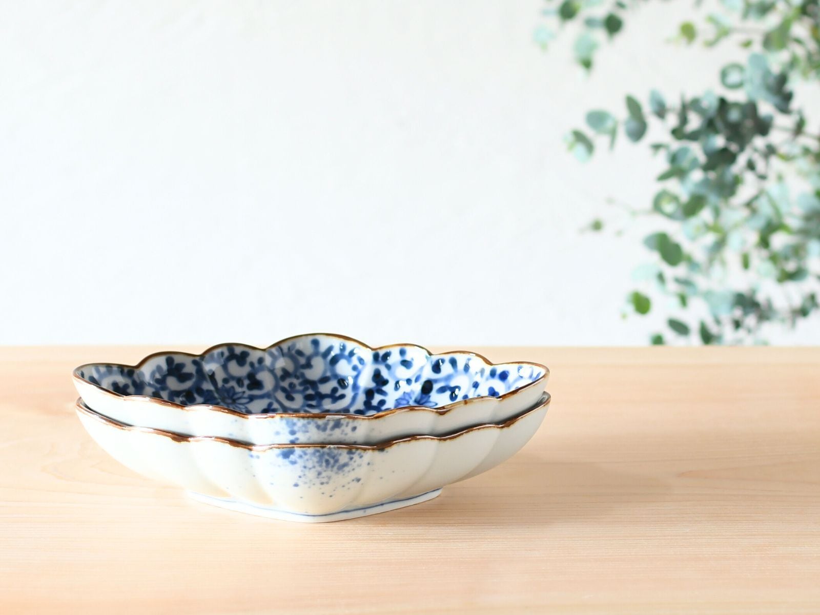 有田焼 福泉窯 カップ&ソーサー2客 染付 唐草 碗皿 有田焼 福泉窯