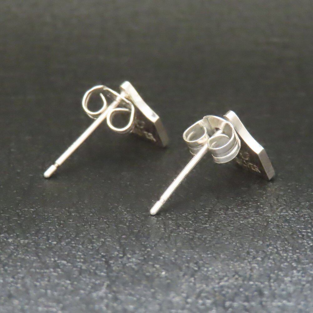 牛の耳標ピアス 両耳用 シルバー925 【刻印無料】 牛 カウ 耳標 酪農