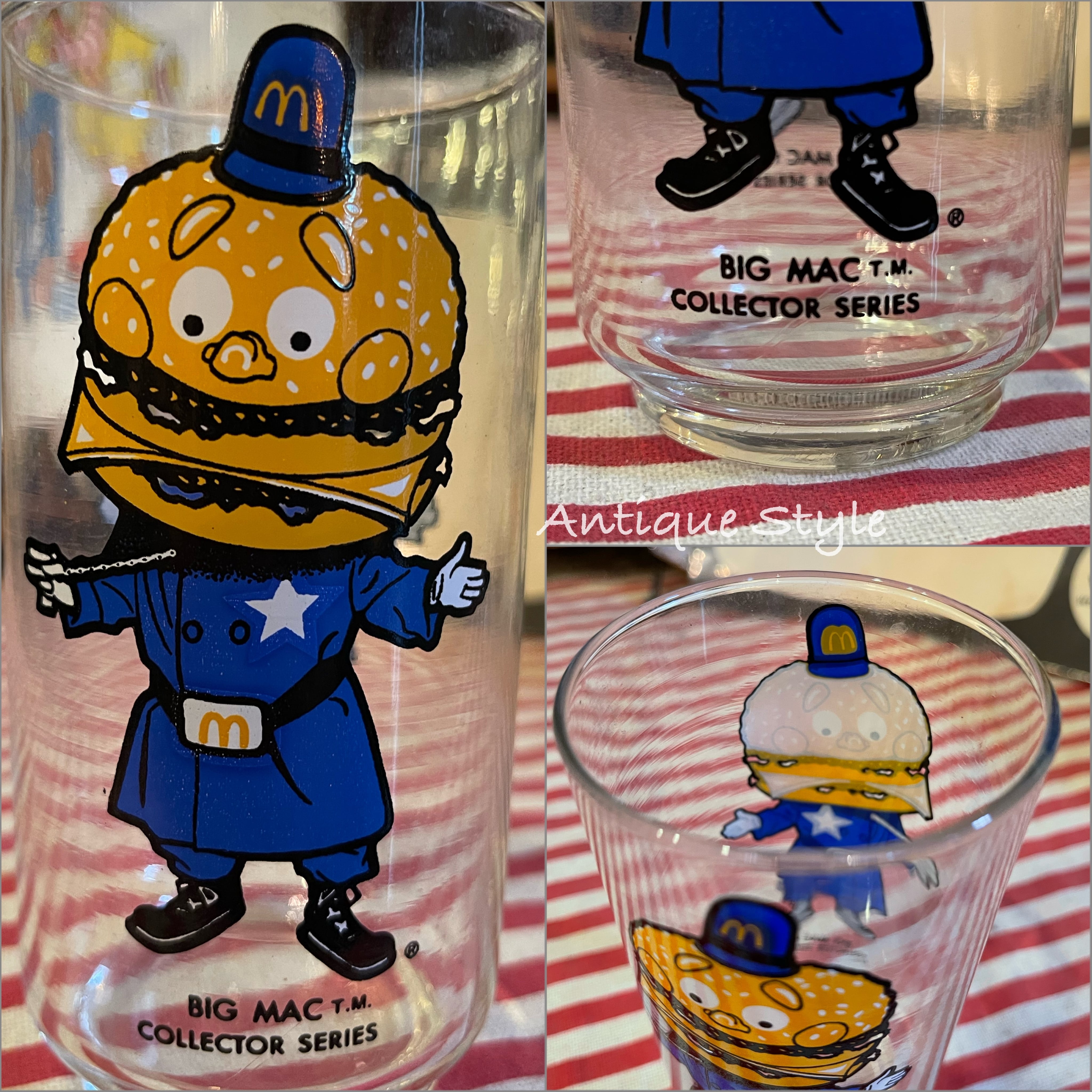 70s McDonald's ビッグマックポリス Big Mac マクドナルド グラス