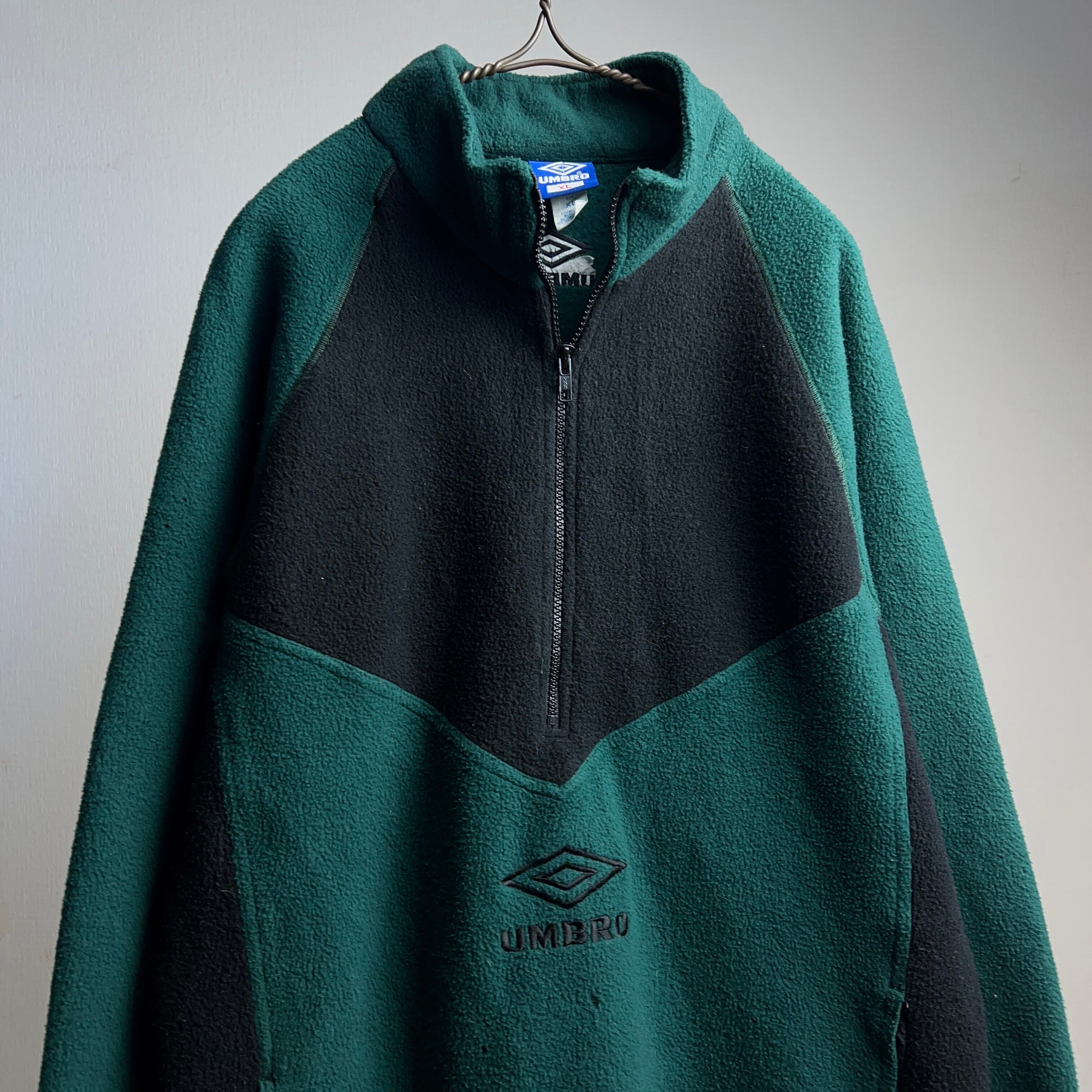 90's~ “UMBRO” Fleece Pullover SIZE XL アンブロ ハーフジップ