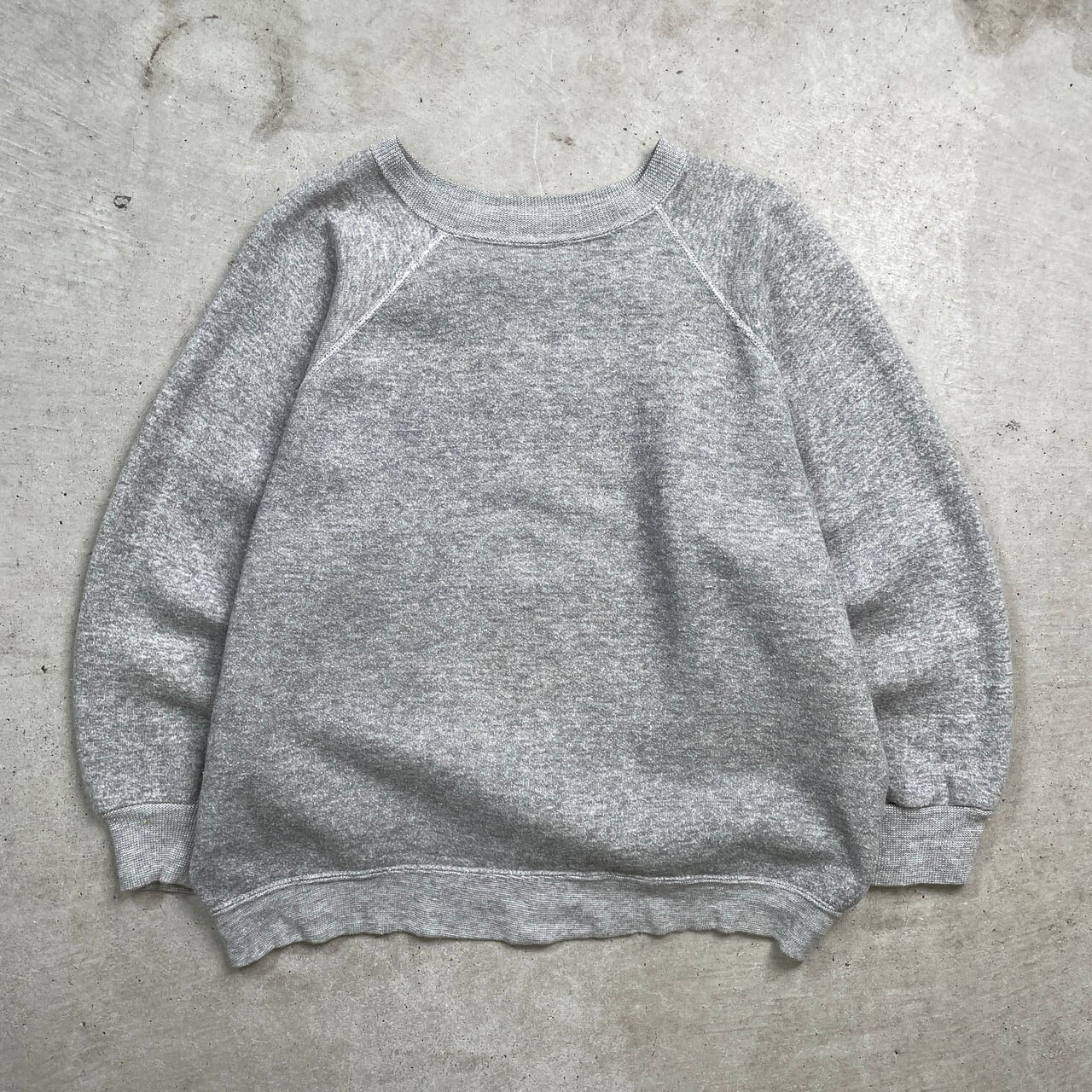 60年代 UNKNOWN ブランクスウェットシャツ ラグランスウェット 霜降り