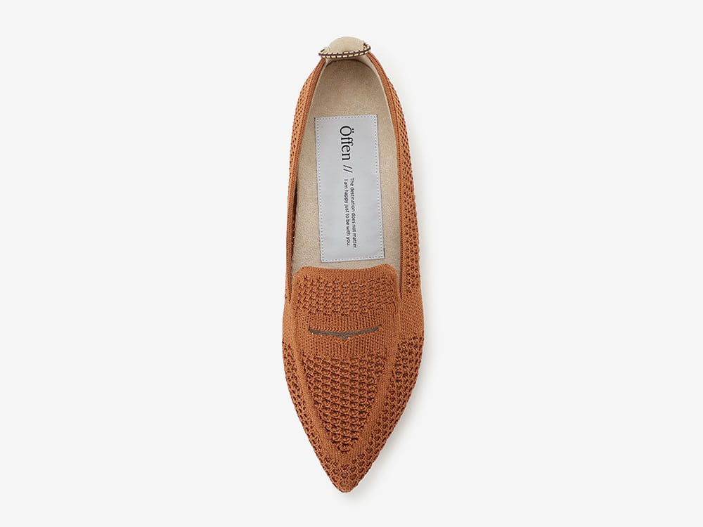 pointed-LOAFERSMESH / LIGHT BROWN | Offen
