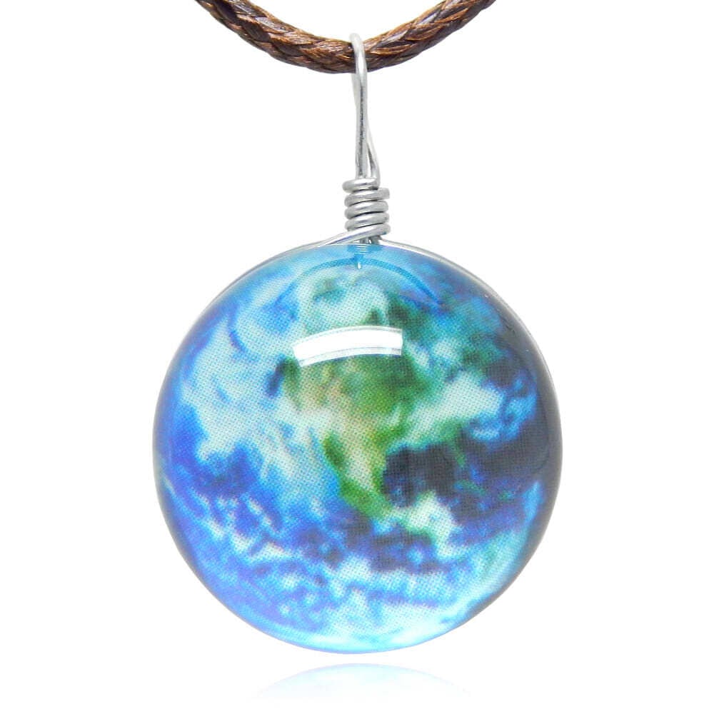 星空 宇宙 ガラス玉 夜光 天体 ネックレス レディース メンズ