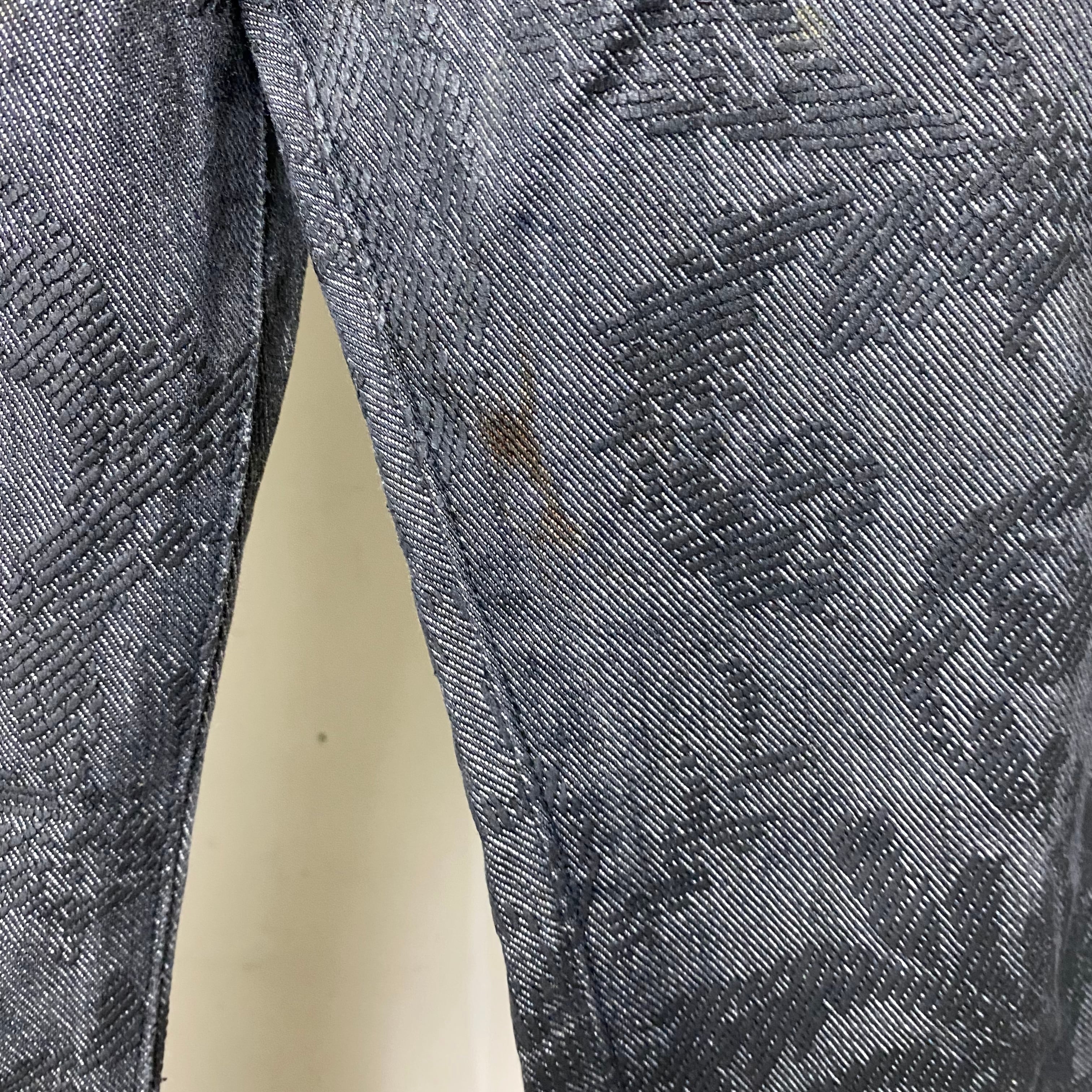 vintage YOSHIYUKI KONISHI (FICCE) paisley printed black denim