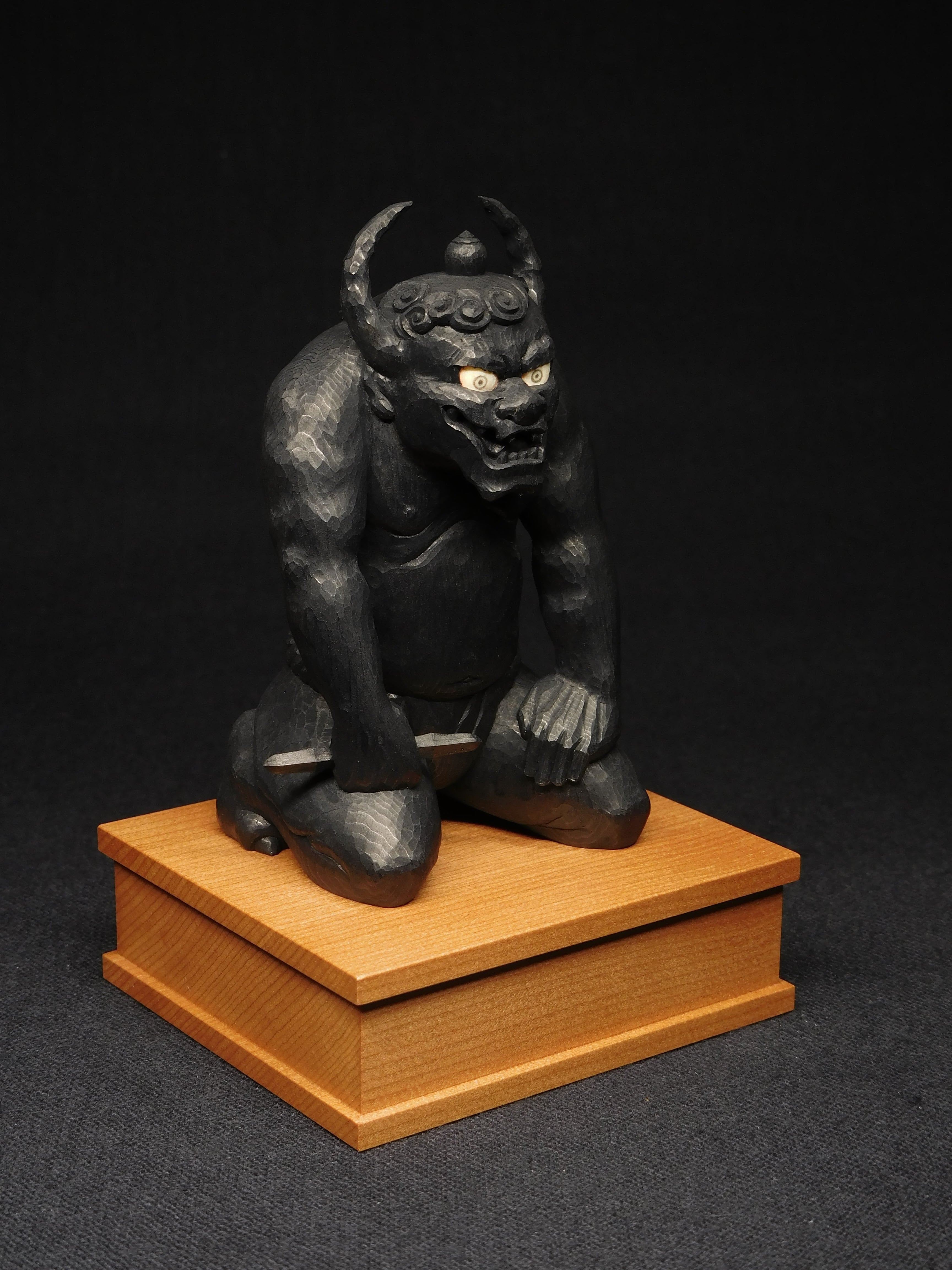 鬼大師』 鬼 仏像 木彫 | 神鳥仏像彫刻工房