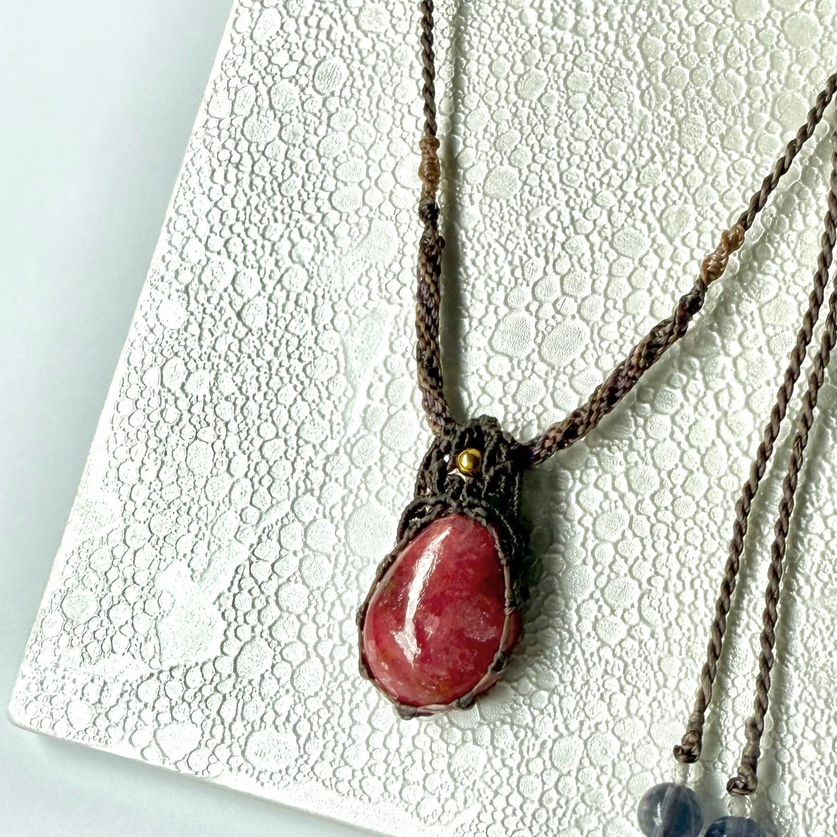 ネット限定 § マクラメ編み § ロードナイト（アンゴラ産） § しずく型