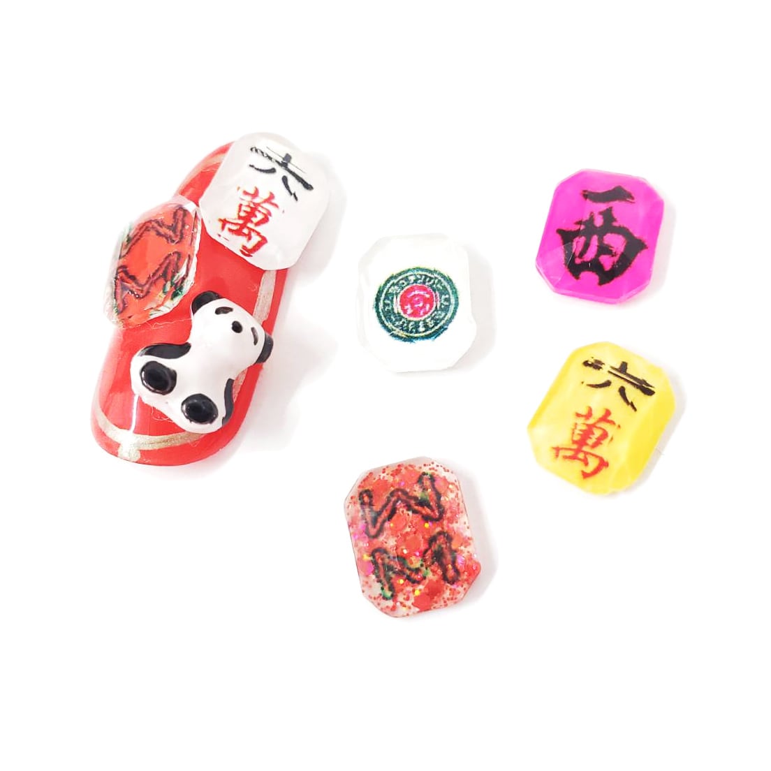 クリア麻雀牌パーツ6p | Nail Shop Nail smile|ネイルスマイル