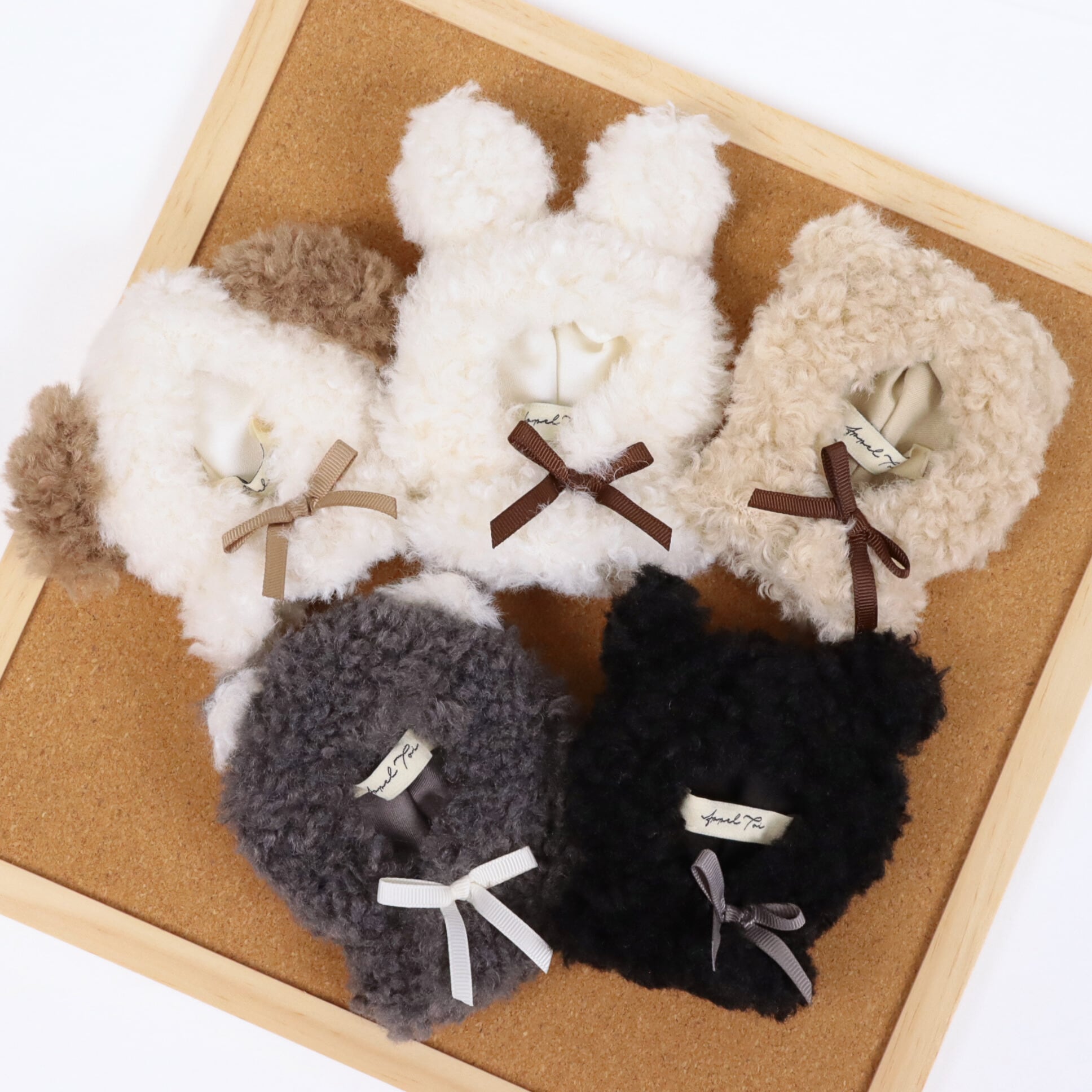 ぬいポンチョ アニマル耳 Sサイズ 約10cm用 ボア 03010040 ぬい服