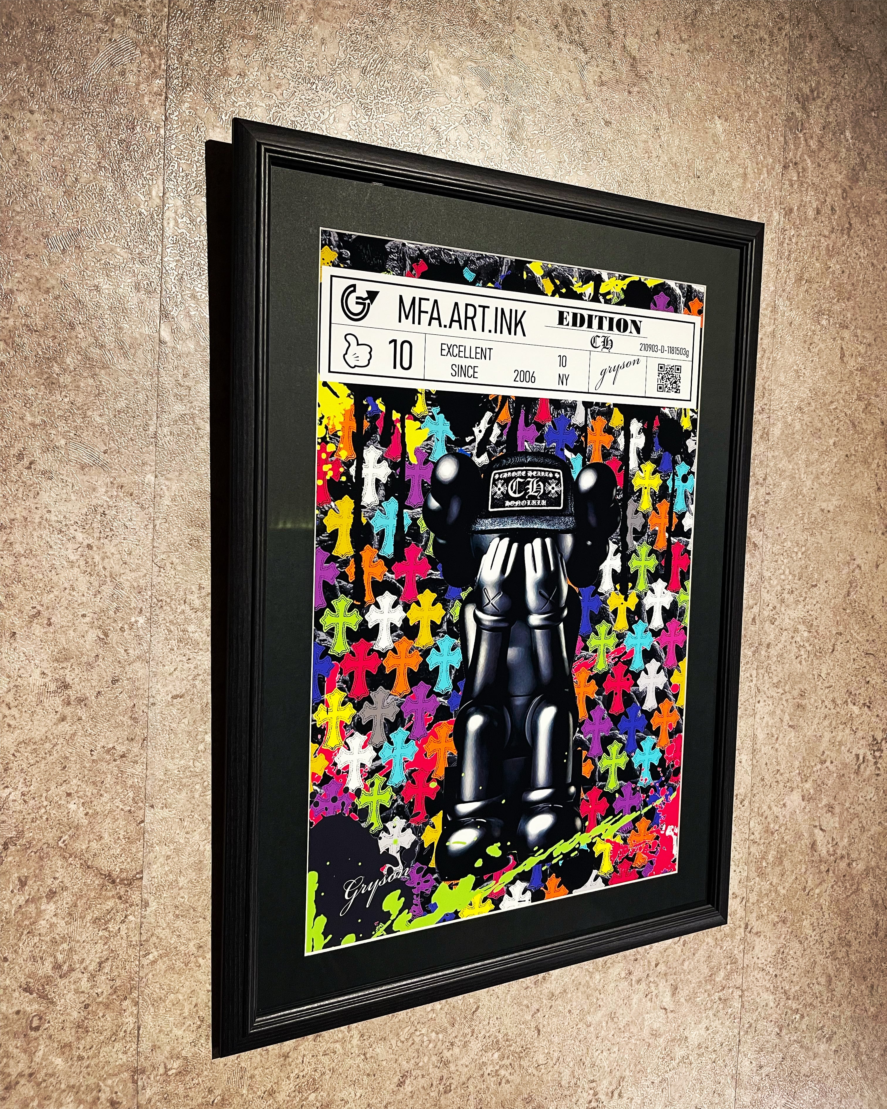 Grysonアート2.5Lカウズクロムハーツ パロディオマージュアート | MFA