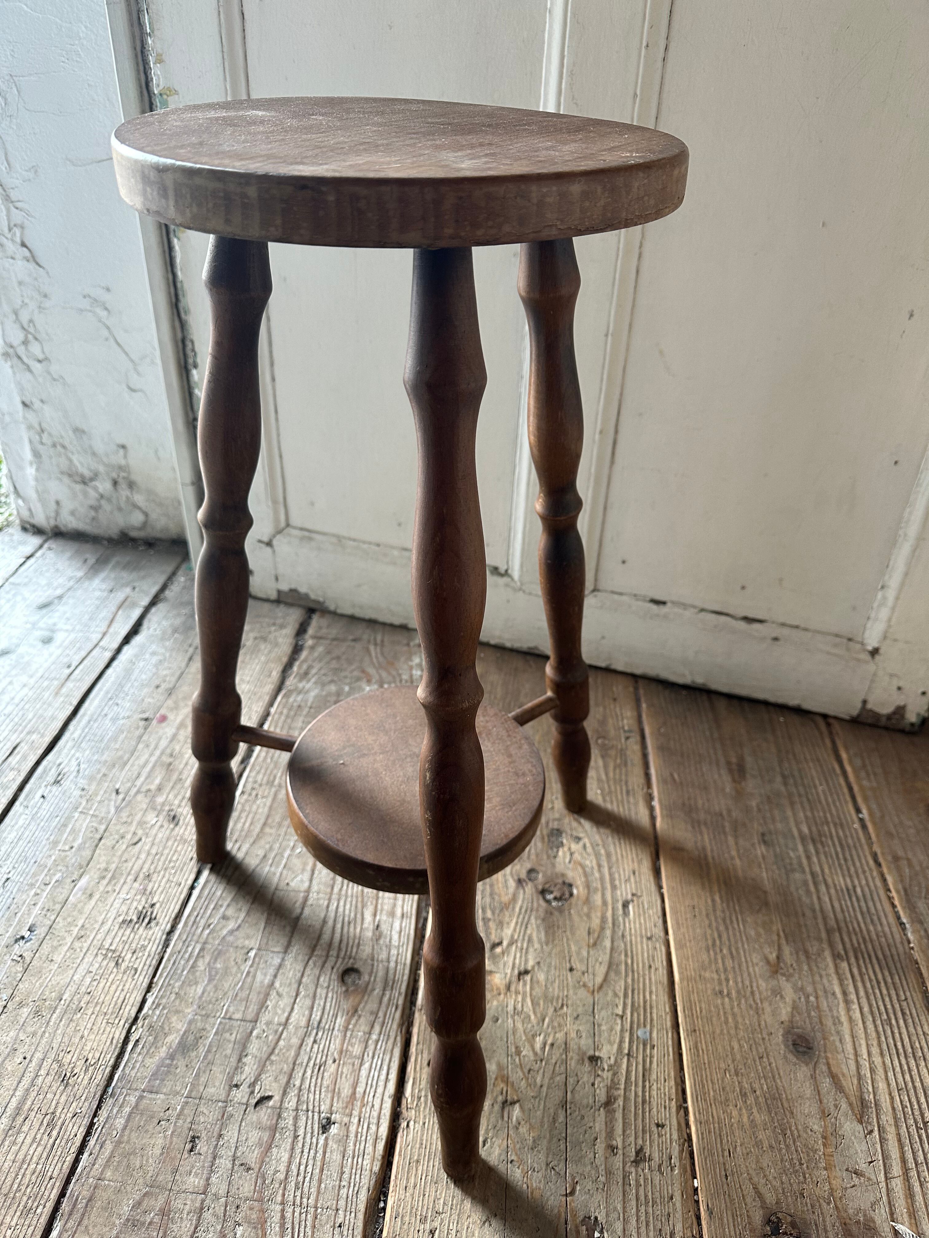 木製スツール・花台 椅子 ウッドスツール | Brocante de La Cocotte