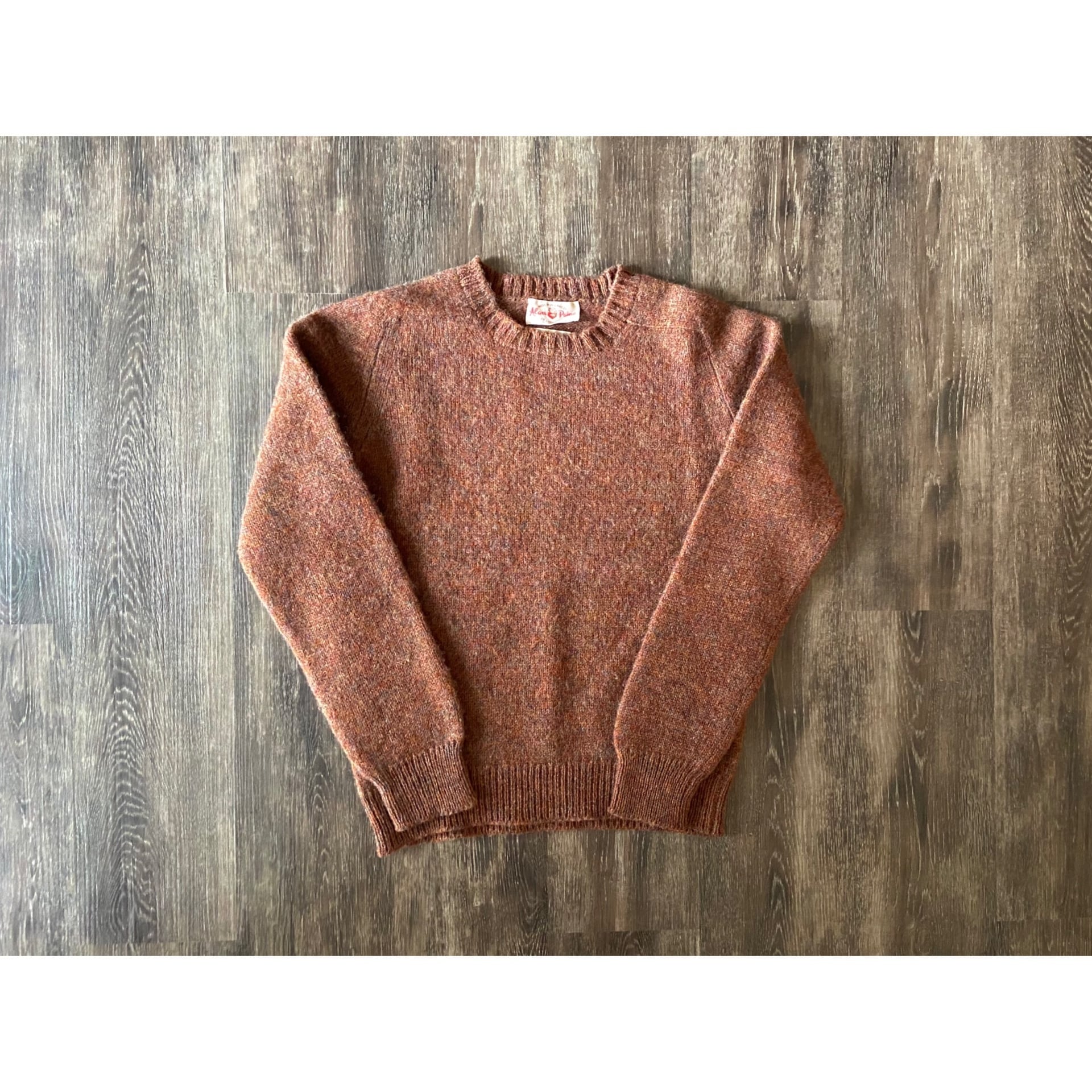50s-60s alan paine vintage l/s knit sweater “SHETLAND WOOL” アラン