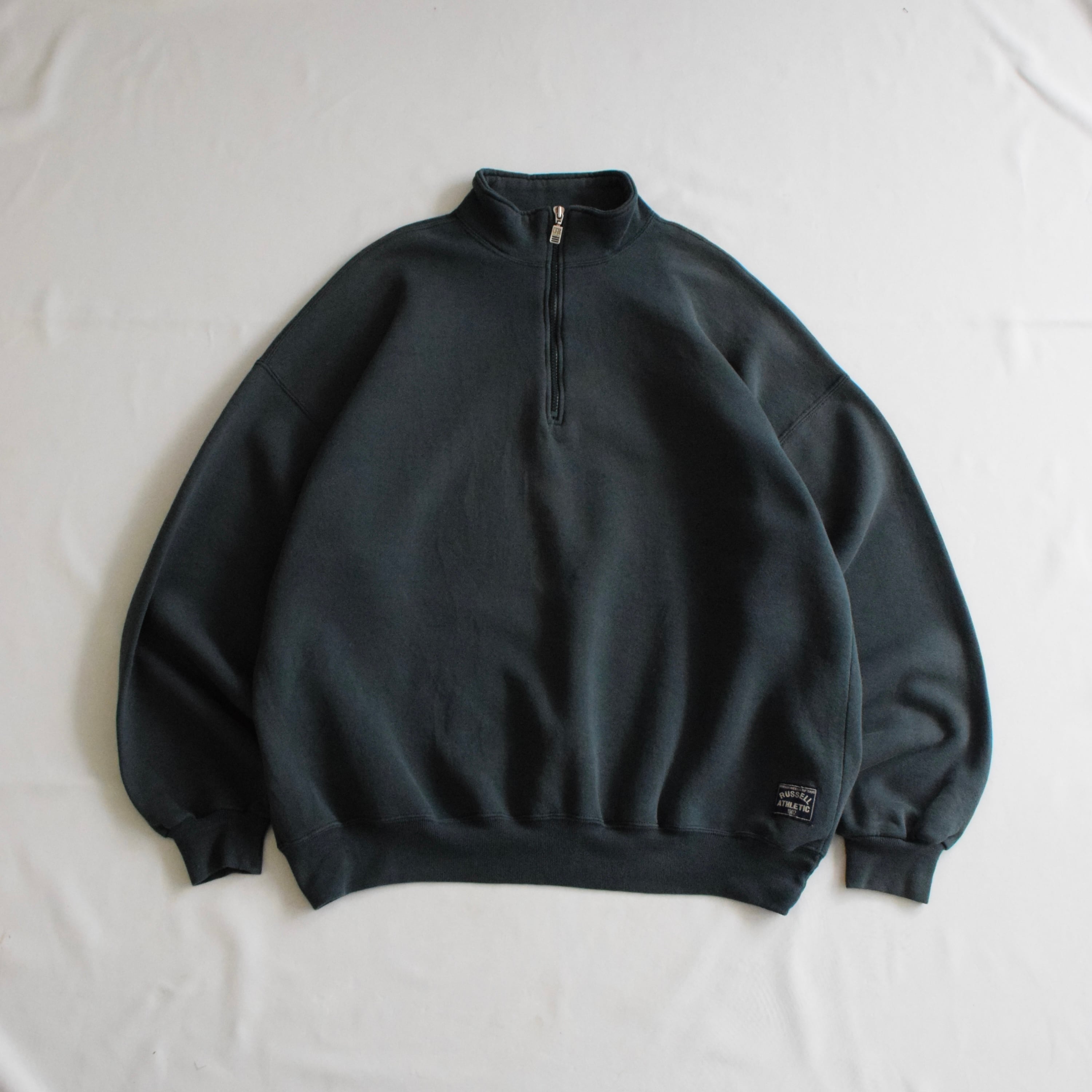 90's USA製 RUSSELL ATHLETIC ハーフジップスウェット メンズXXL