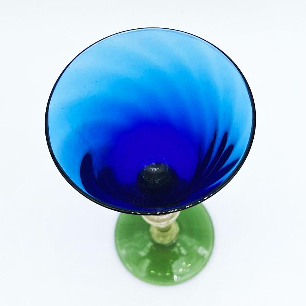 ベネチアングラス ムラノ イタリア ワイングラス NASON&MORETTI ブルー