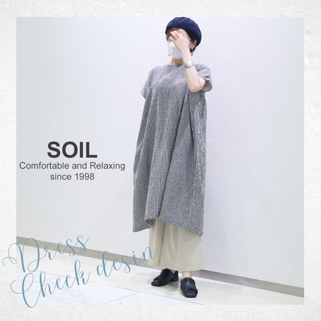 SOIL/INSL24215ソイル (ワンピース) 60'S POWER LOOM LINEN GINGHAM