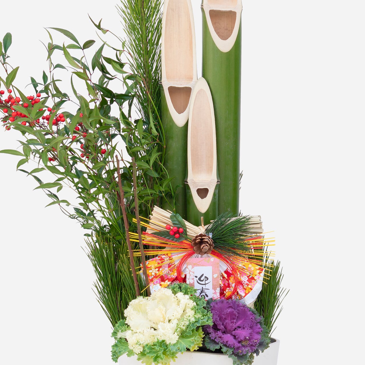 笑い竹門松 90cm（一対） | 門松専門店 えびす屋