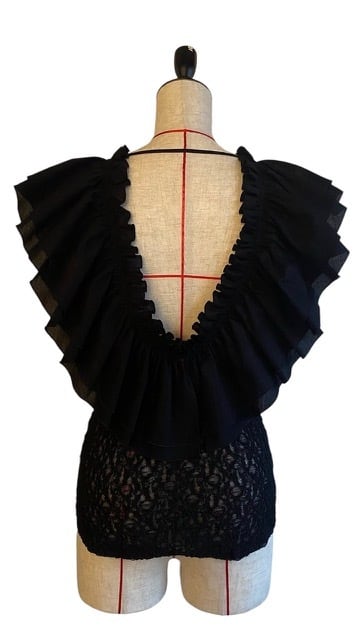 25SS】FUMIE TANAKA フミエタナカ /big frill lace cami / フリル