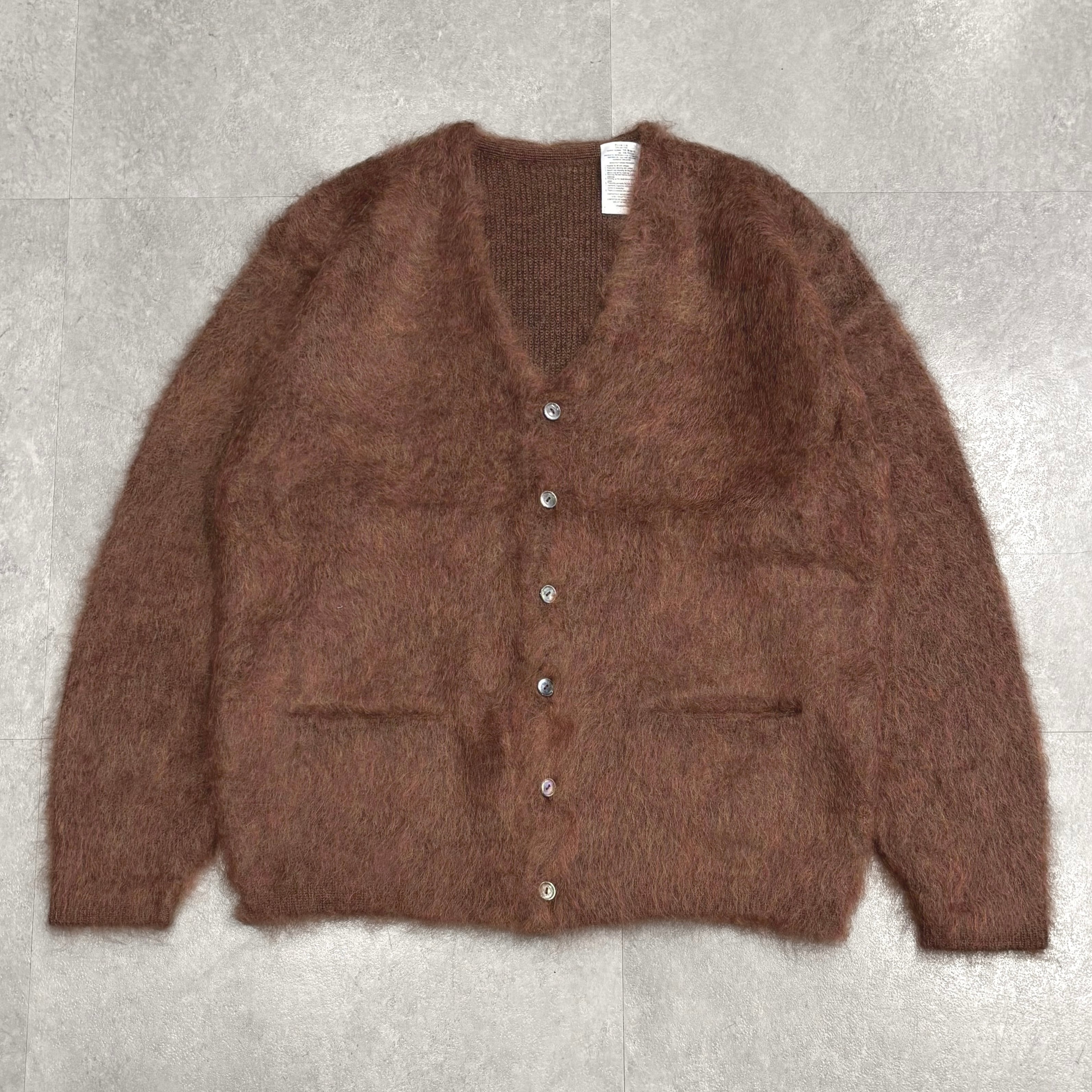 A.R.P.®︎ Premium Classic Mohair Cardigan W/Pocket 42 - Mahogany
