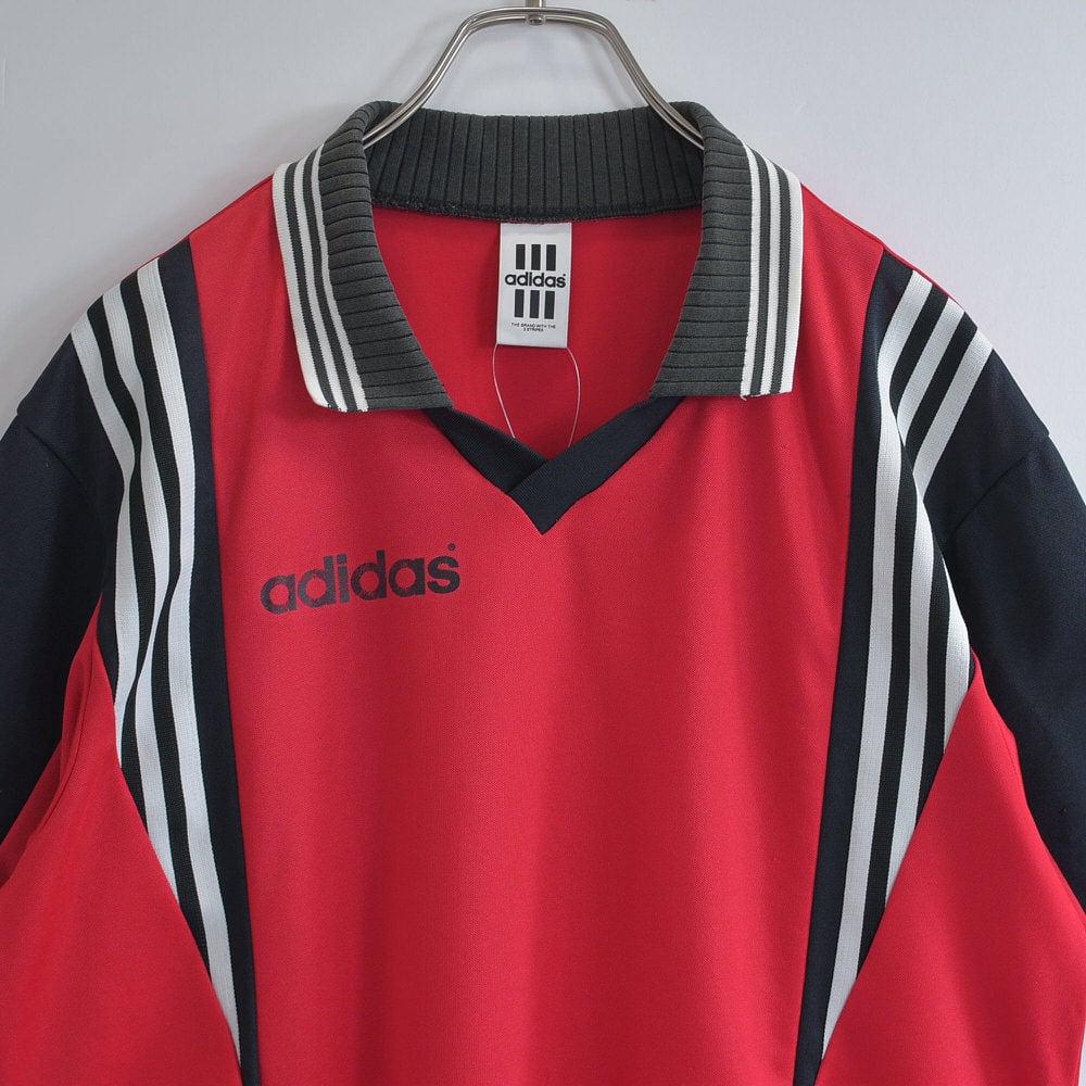 90s adidas by DESCENTE アディダス 切替デザイン ゲームシャツ 半袖