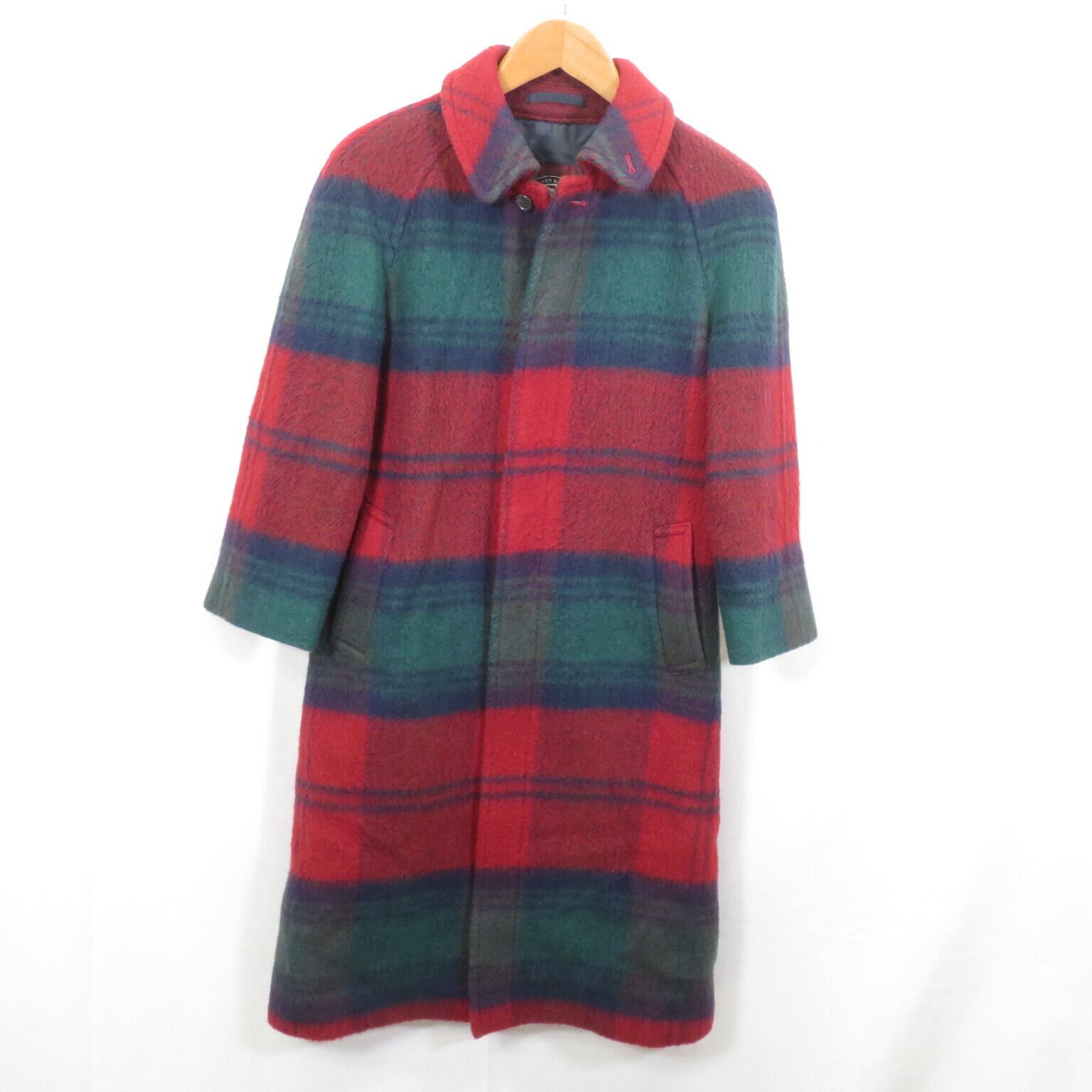 J.PRESS チェック柄 ウール ステンカラーコート size7/Jプレス 1005