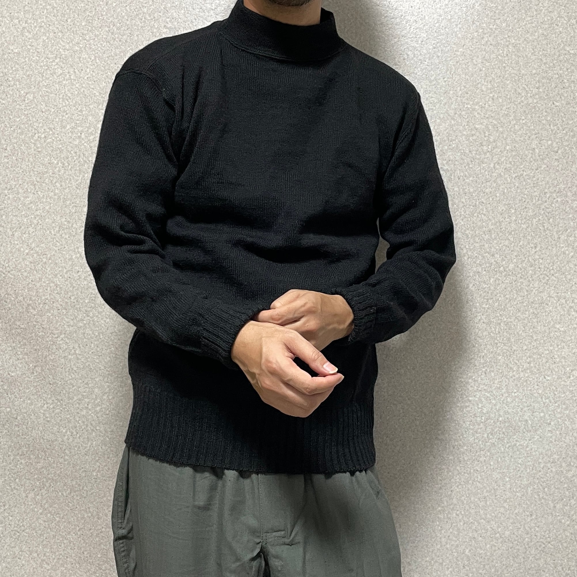 u.s.navy】 gob sweater knit mock-neck アメリカ軍 ウール ゴブ