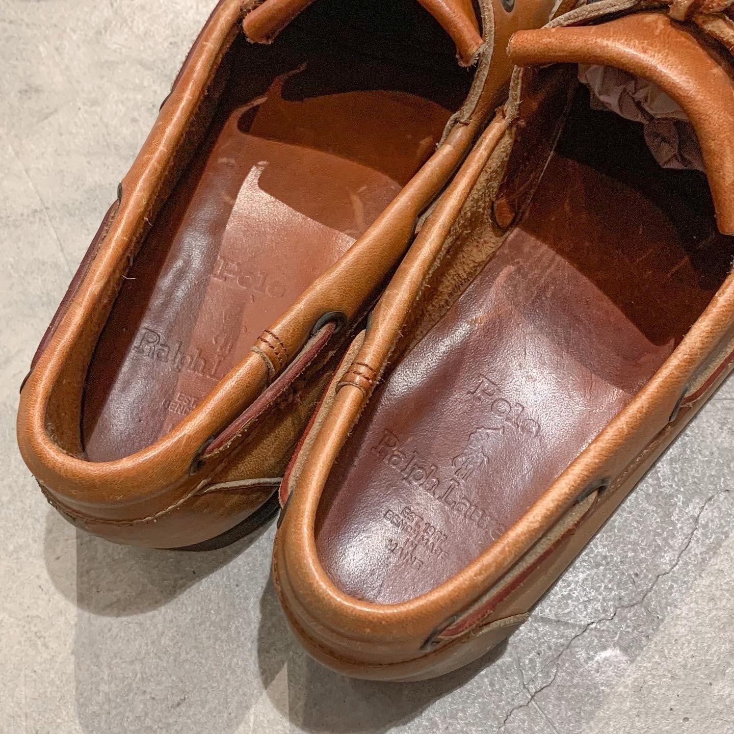 USA製 Polo Ralph Lauren Leather Deck Shoes / ポロ ラルフローレン