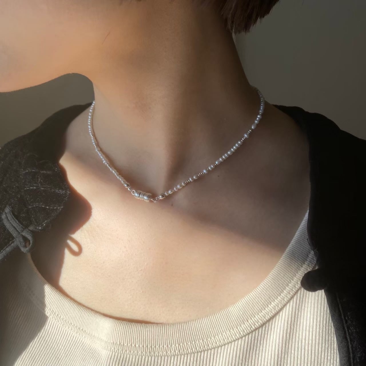 2way］fab pearl necklace（淡水パール カレンシルバー オケージョン