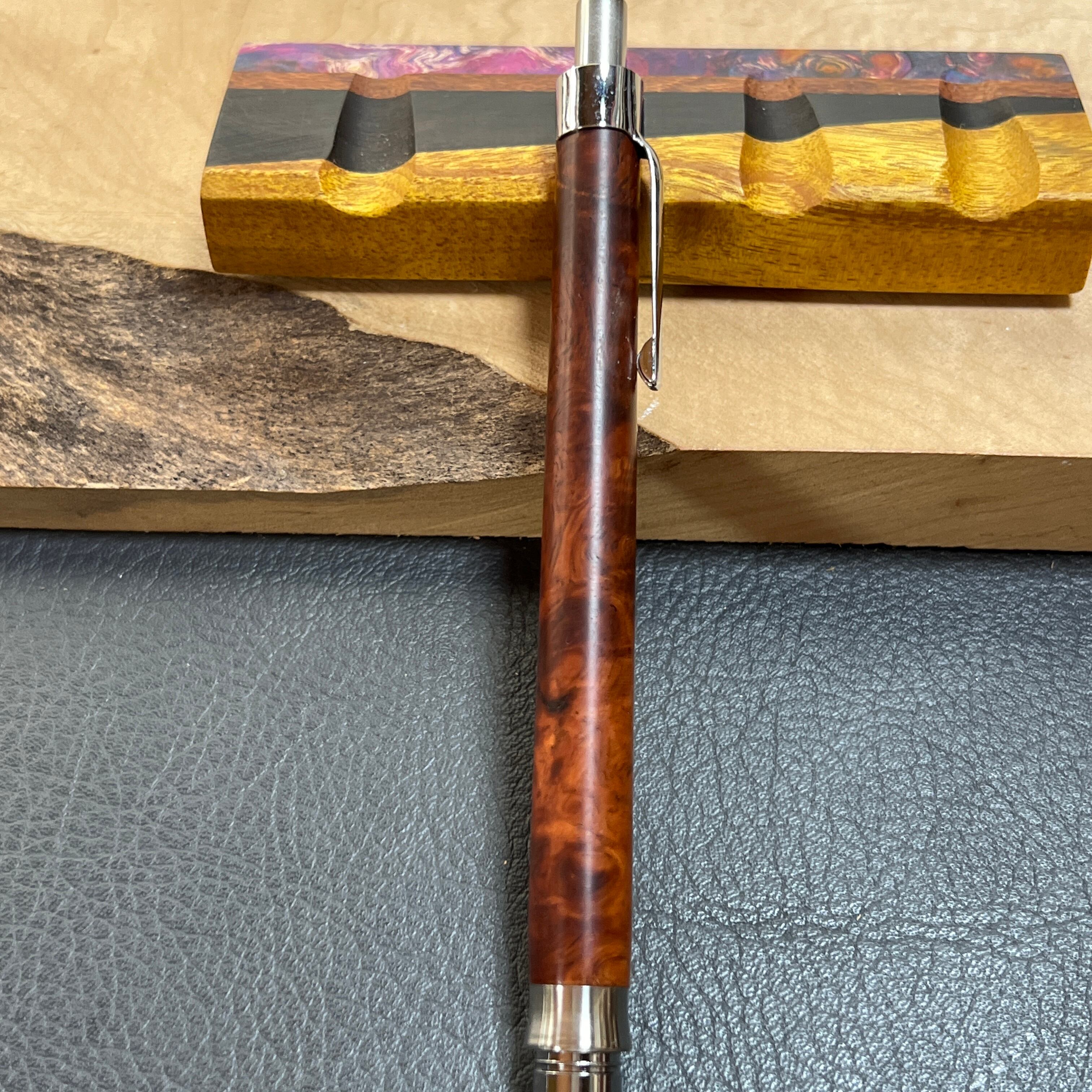 40花梨瘤濃色 木製シャーペン 最強低重心Rタイプ ステンレス | Pay ID