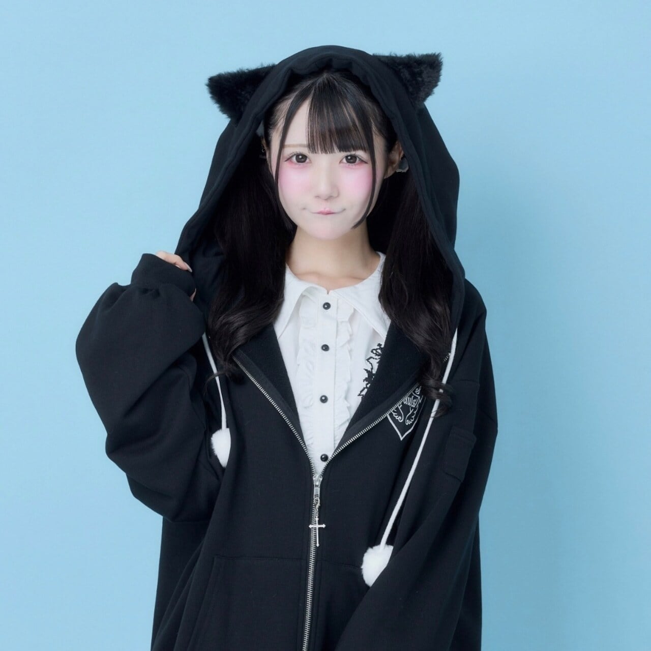 ねこになりたい♡ぽんぽんZIPパーカー(ブラック) | Hauls