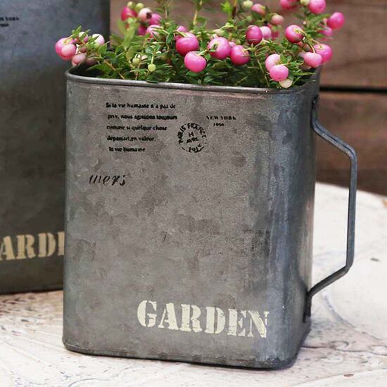 フラワーポット Antique Zinc H 14cm | Mi Angelita
