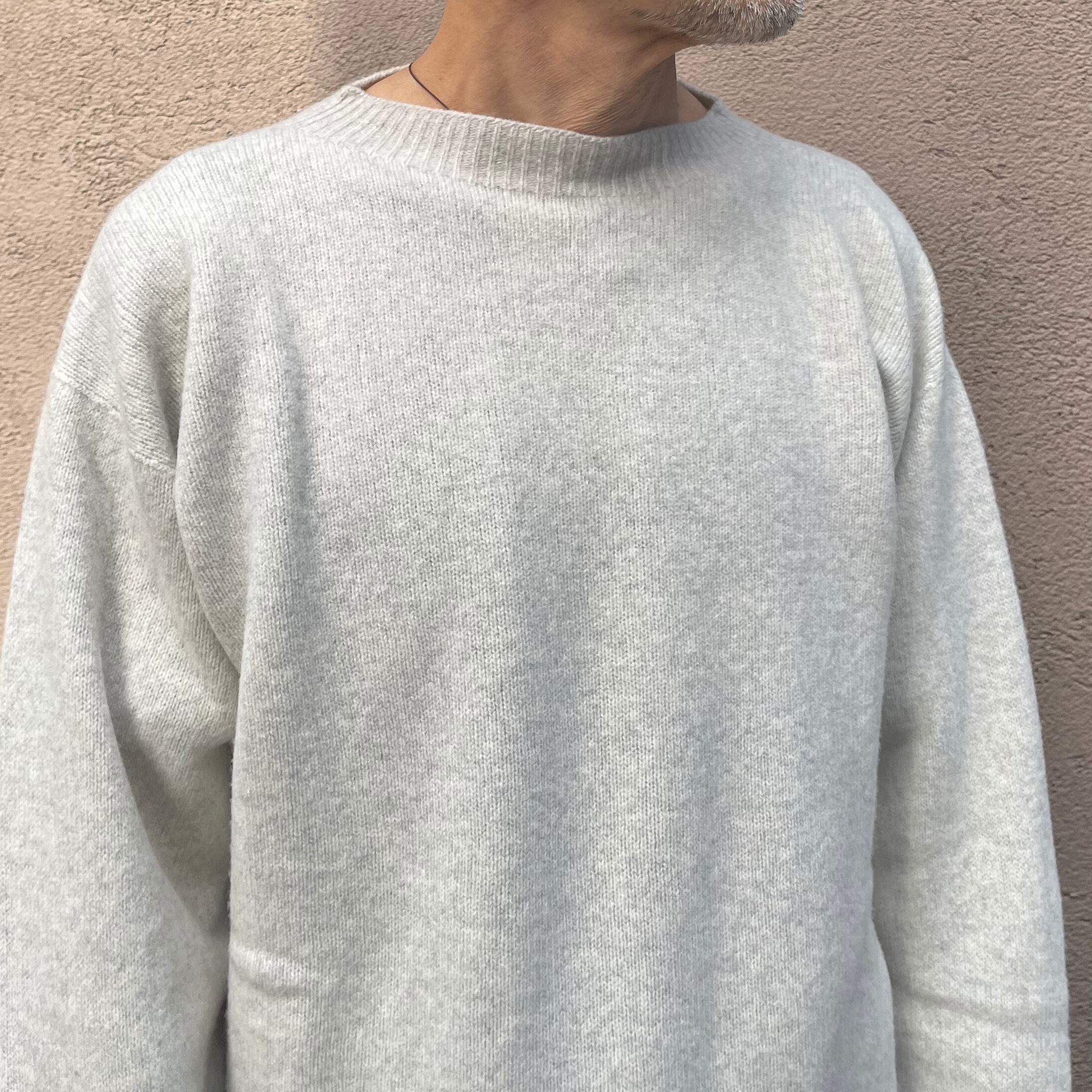 MITTAN KN-20 ウルグアイ ウールセーター 薄灰 | Routes*Roots