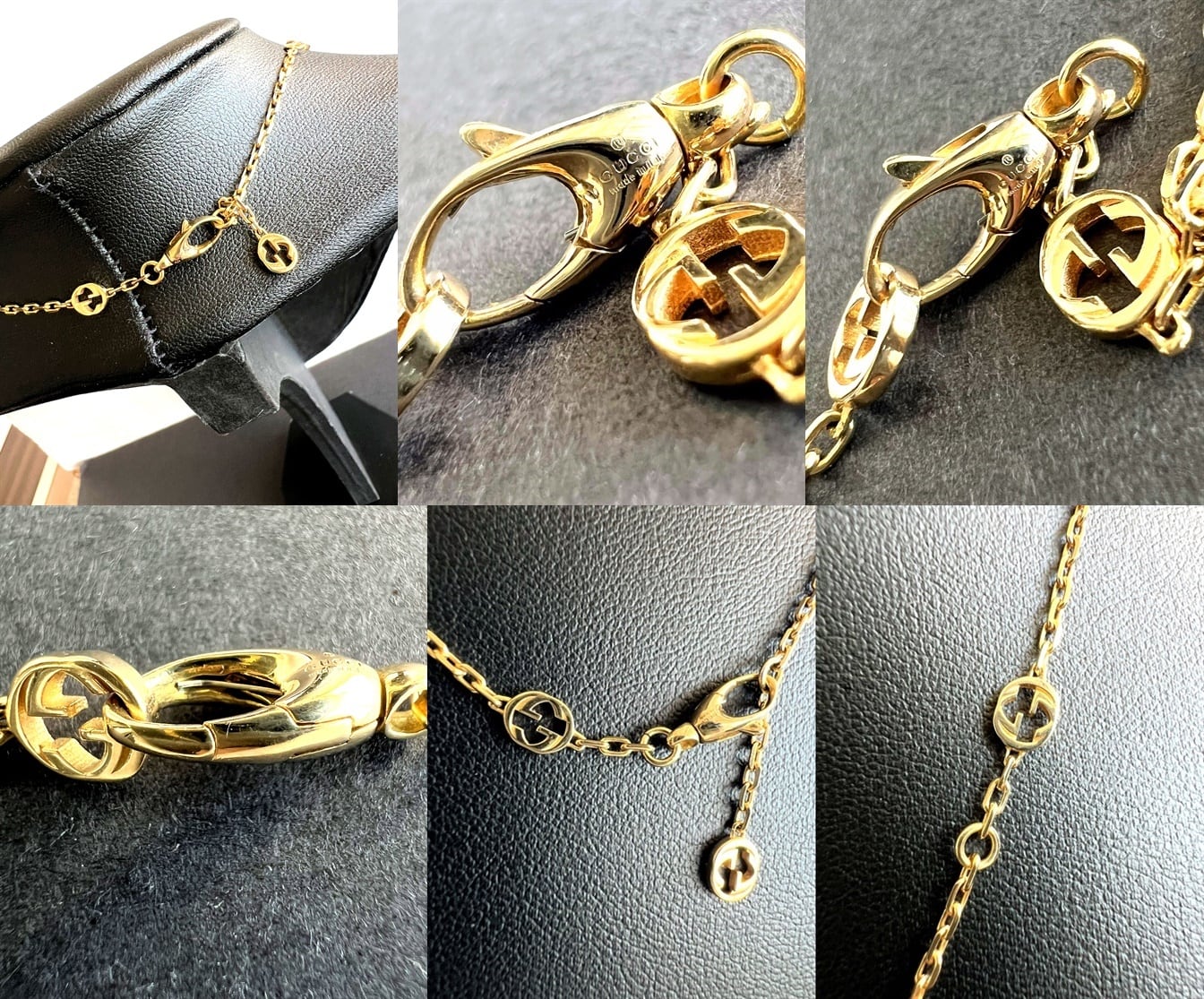 2023 現行 GUCCI グッチ K18 YG インターロッキングG ネックレス